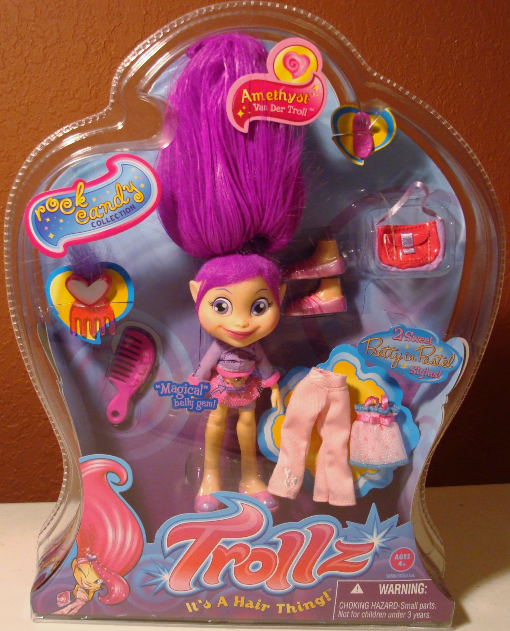 TROLLZ AMETHYST VAN DER TROLL ROCK CANDY DOLL