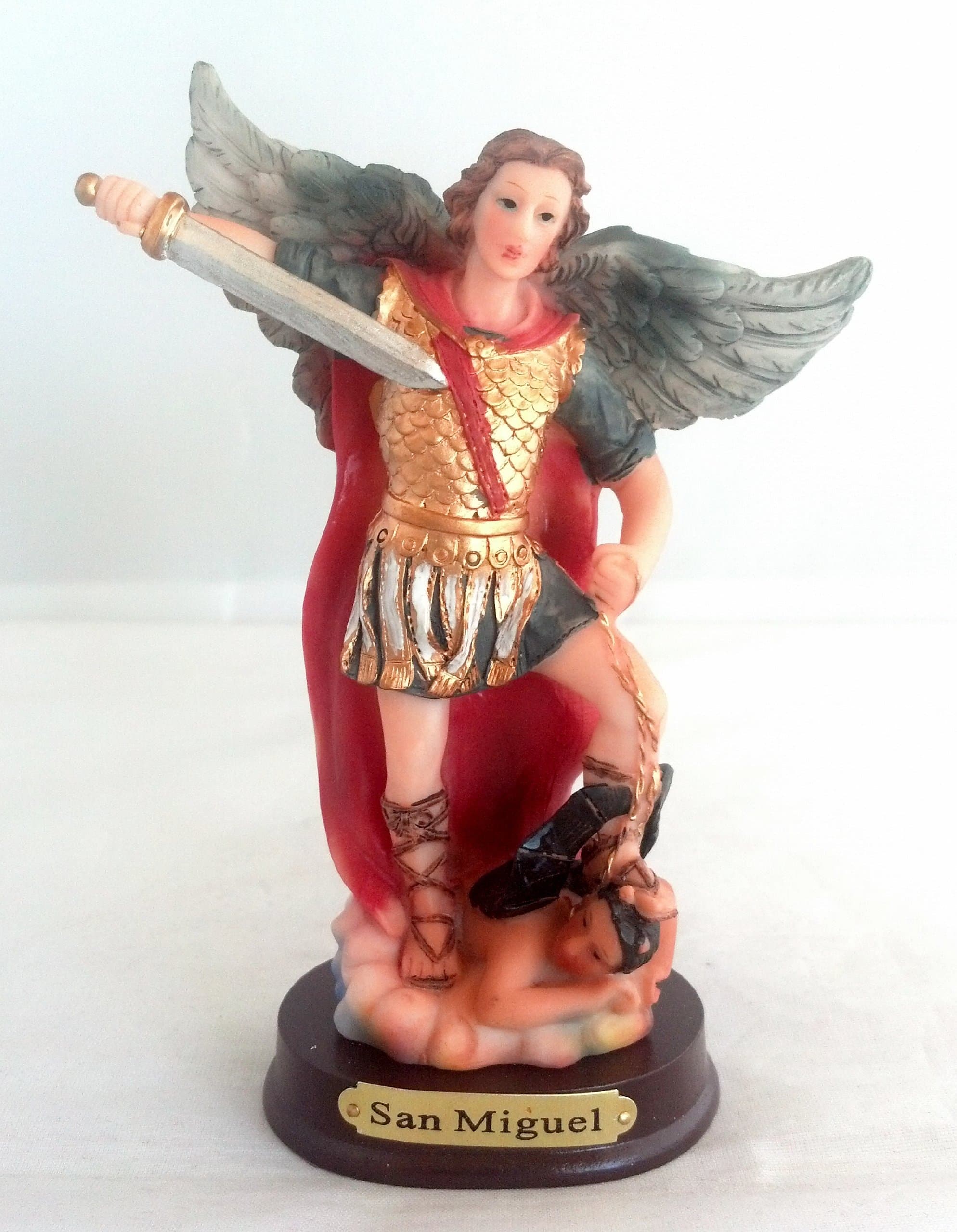 5" Inch Archangel Michael Statue Figurine Figure Religious San Saint Angel