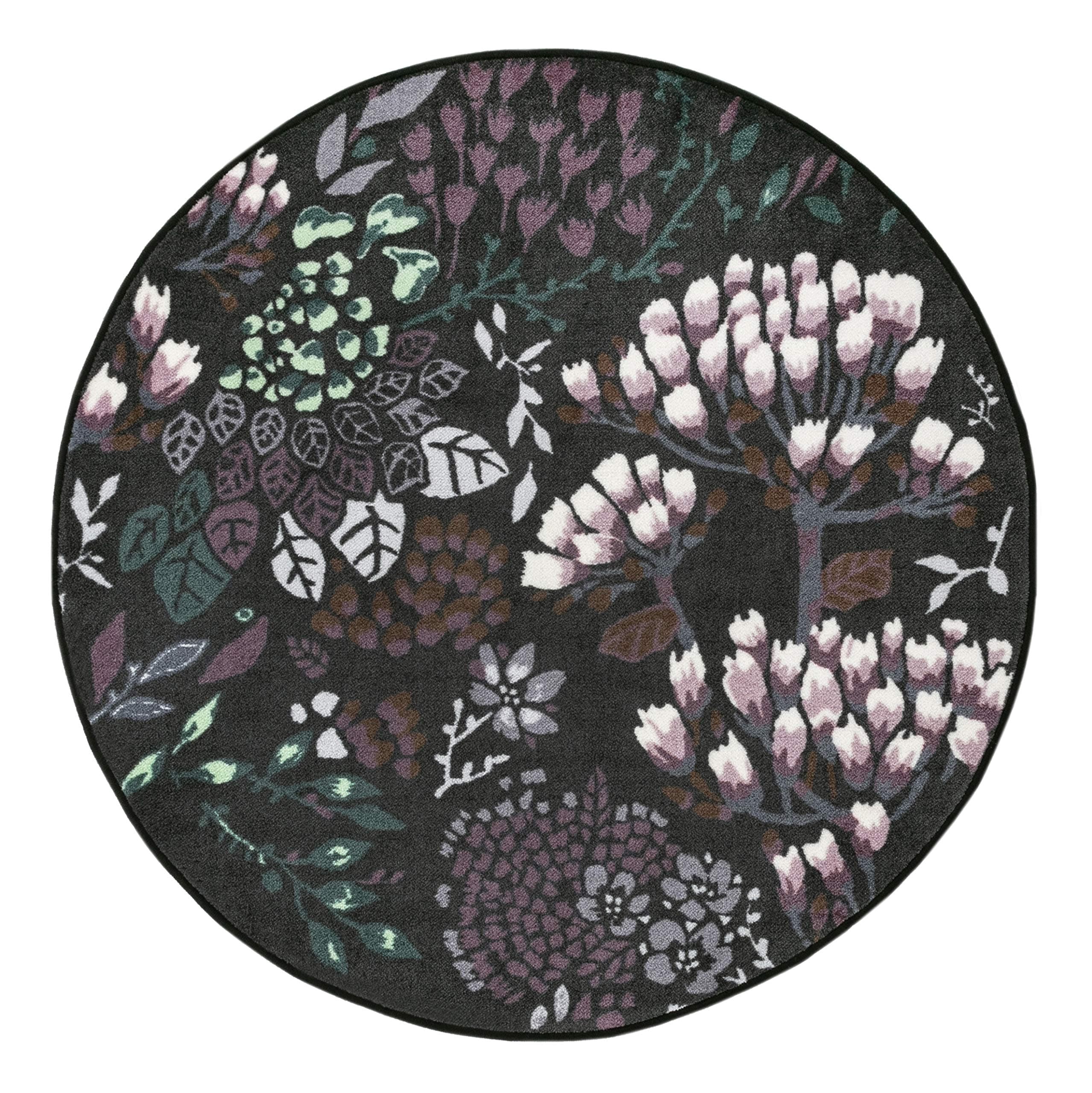 Vallila Kutikula Rug Ø 133 cm, Multi, Modern, Floral, 133cm x 133cm