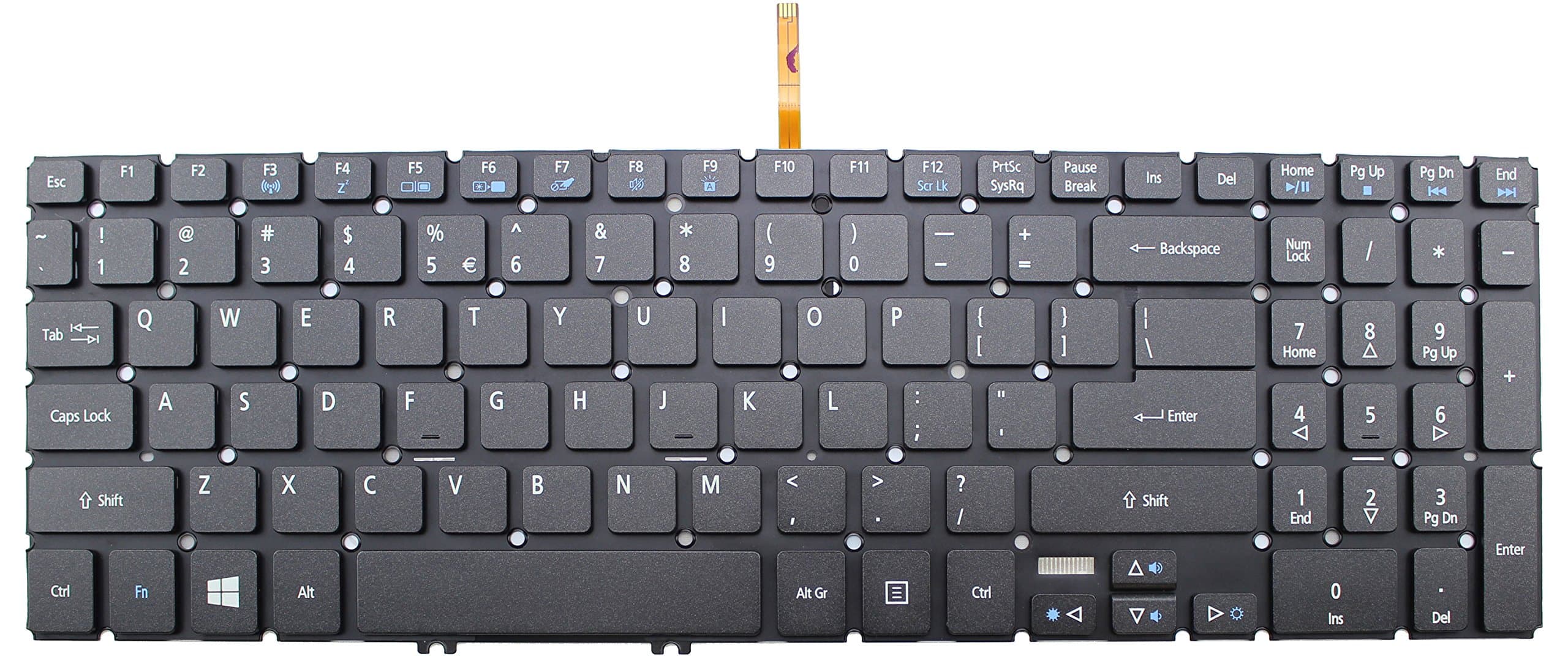 CHNASAWE Laptop Replacement Backlit Keyboard (Without Frame) for Acer Aspire M5-583 M5-583P M5-583P-5859 M5-583P-6423 M5-583P-6428 M5-583P-6637 M5-583P-9688 Series, US Layout Black Color