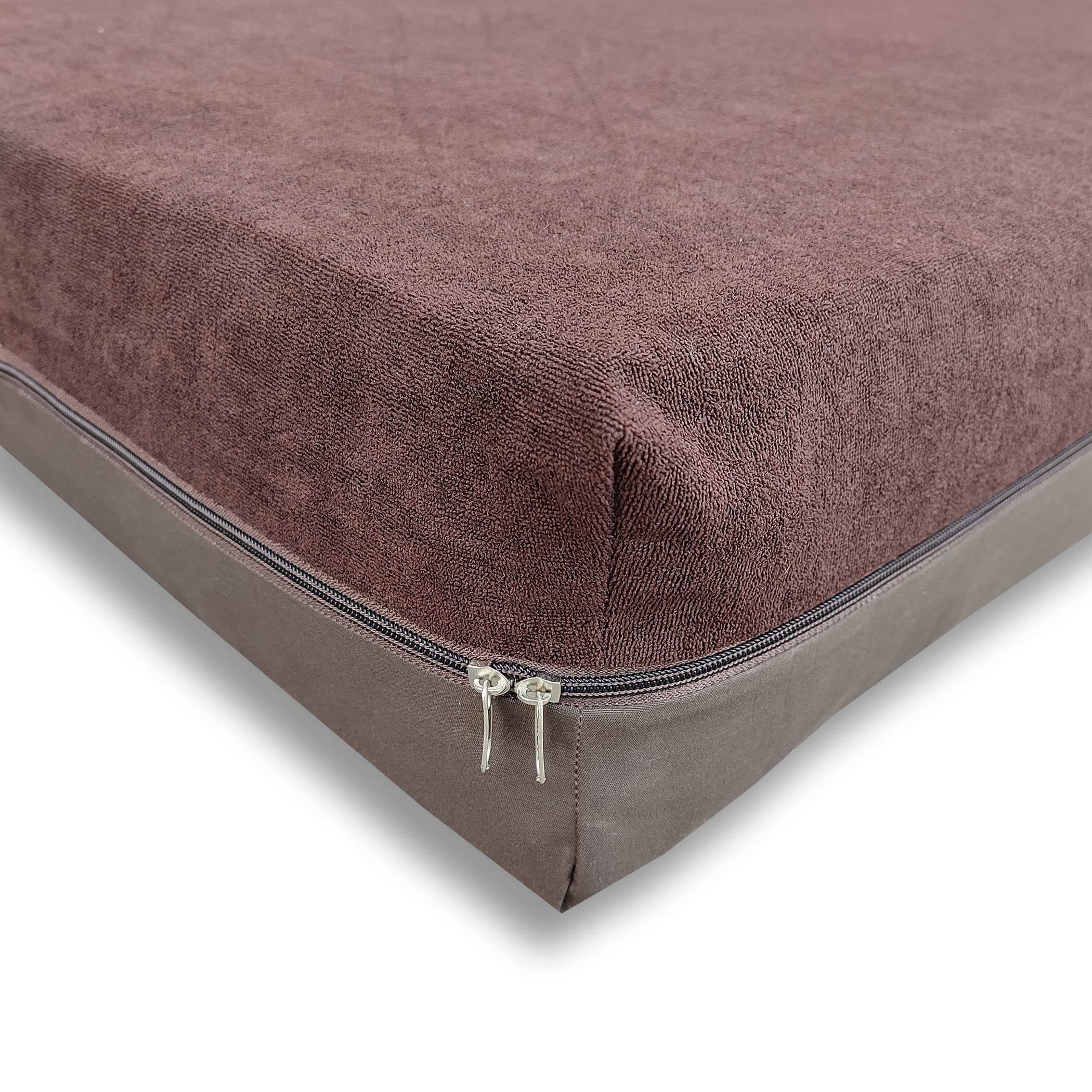 Premium 220 GSM Cotton Terry Single Size Waterproof Mattress Protector, Zipper Style Water Resistant, Single Size (36x78 inch, Coffee)