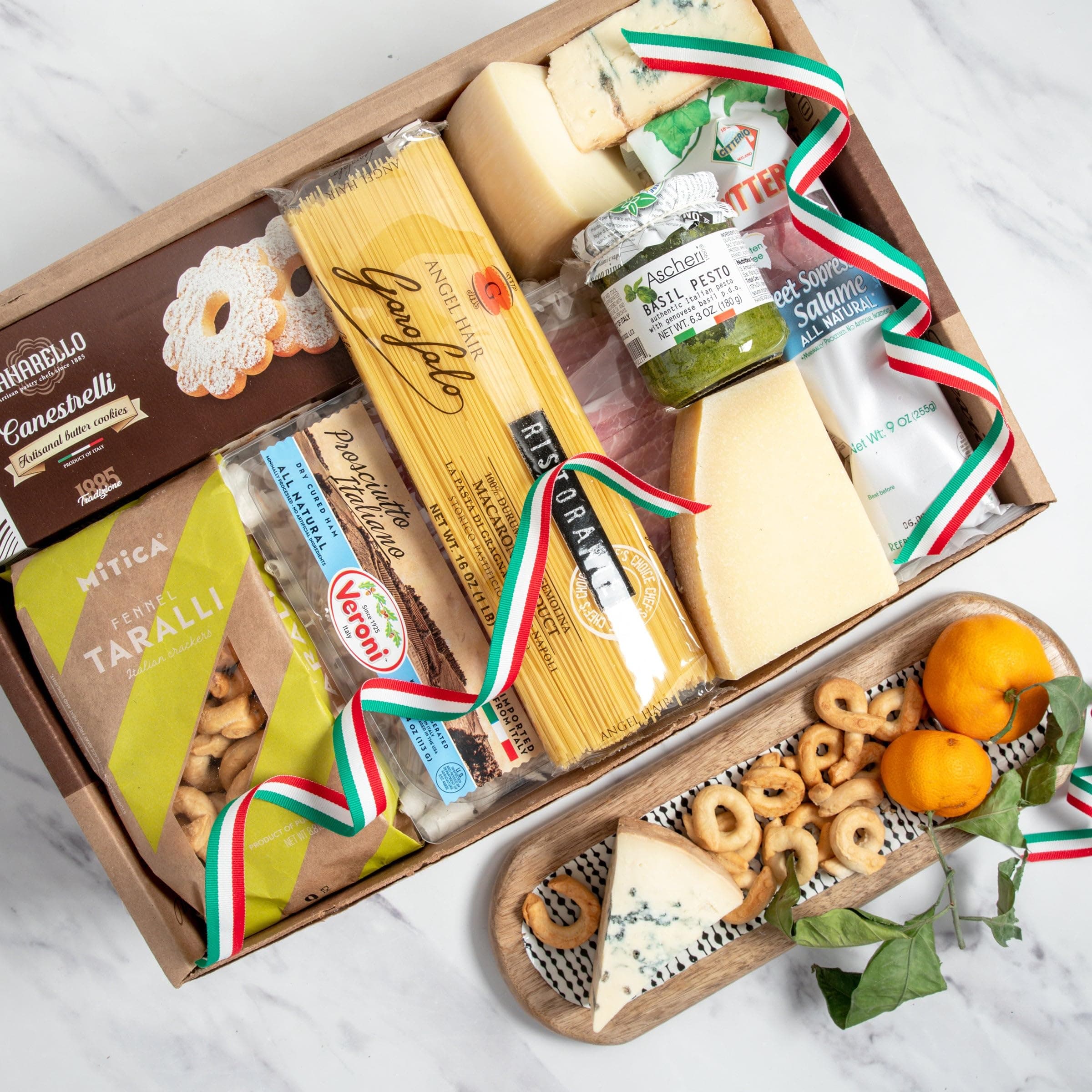 igourmet A Little Bit of Italy in Gift Box - Italy's best cheeses, meats and sweets Italian Food Tasting Gift Box