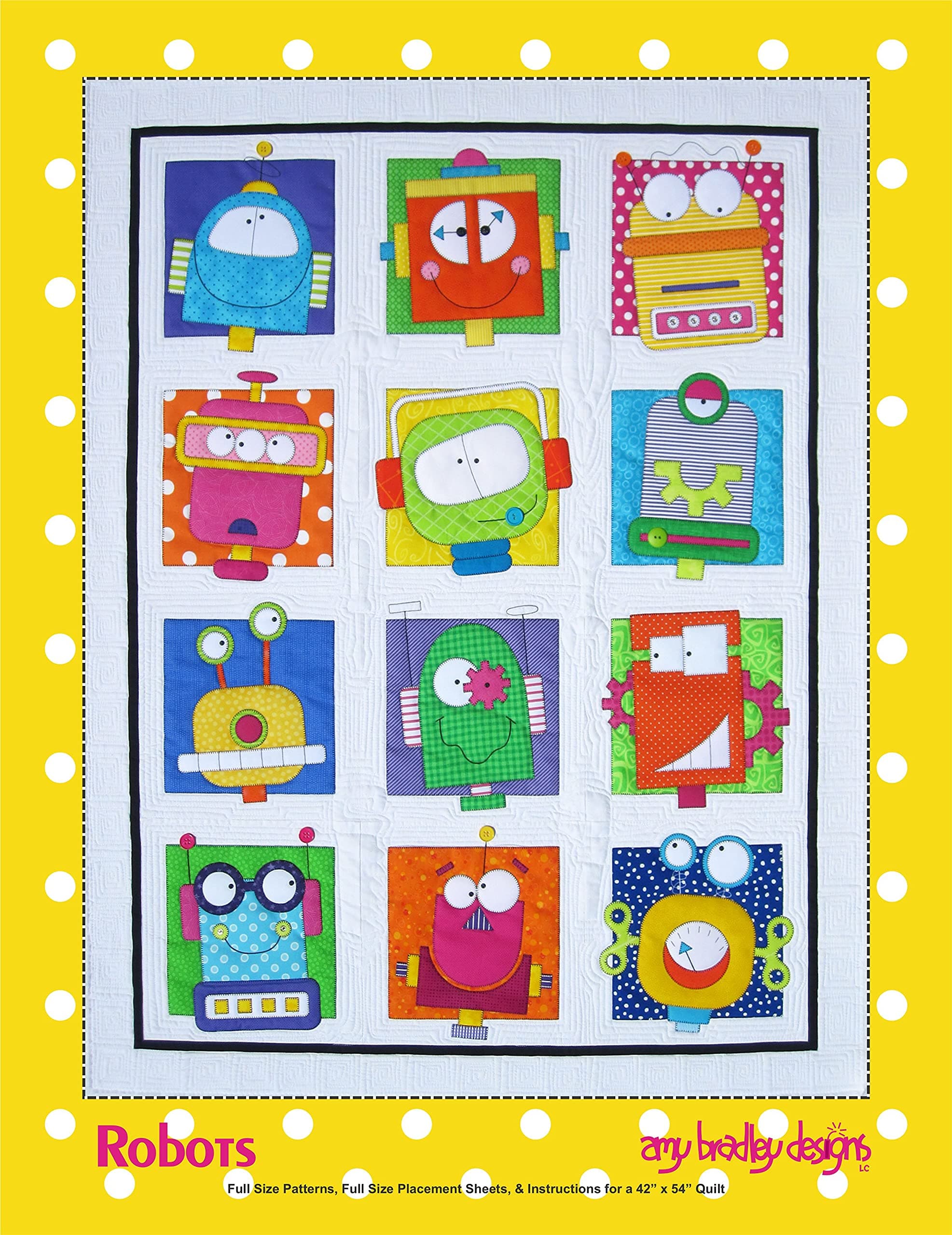 Amy Bradley Designs ABD272 Robots Quilt Pattern