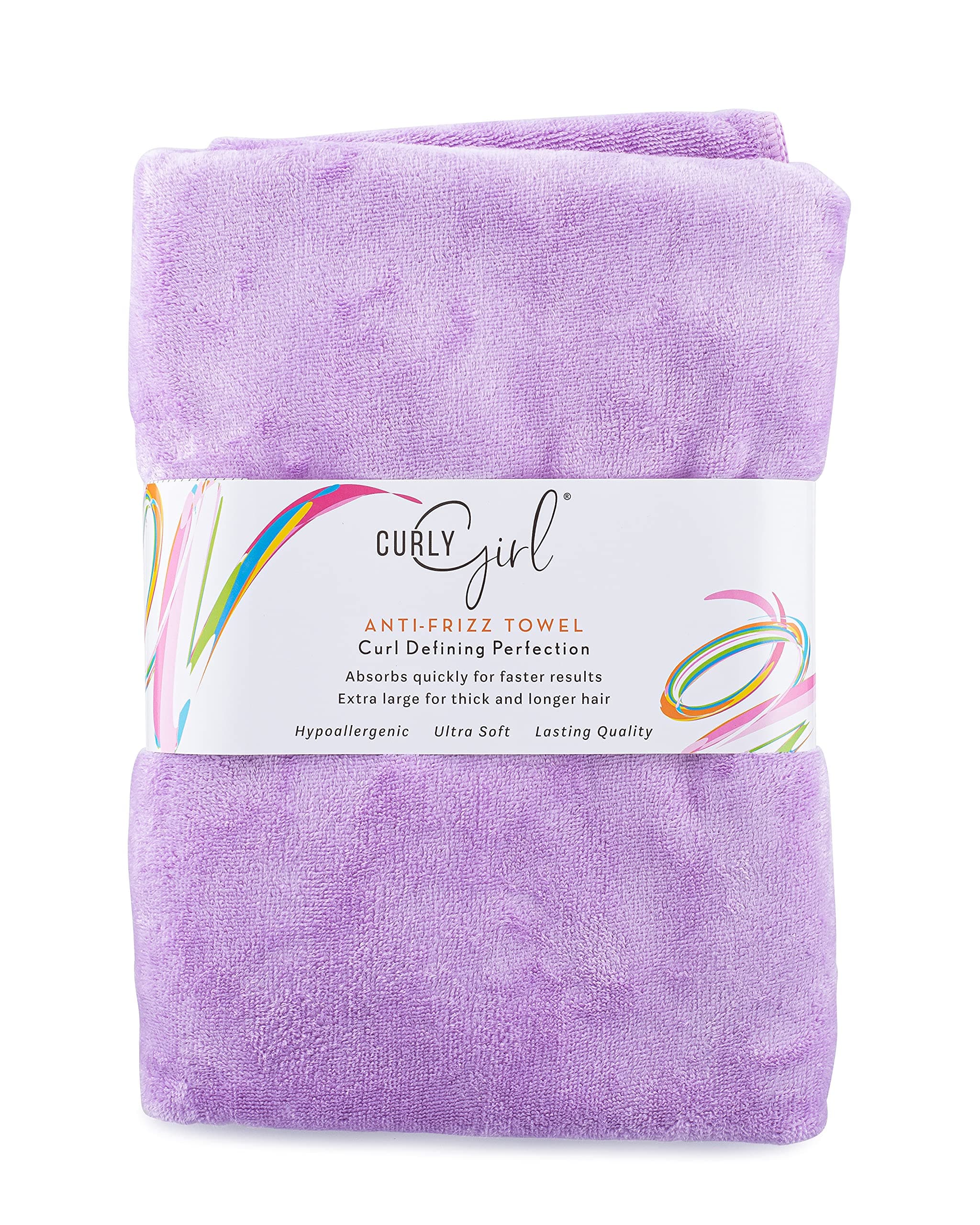 Towel for Women with Curls, Anti-Frizz, Absorbent, Fast Drying, Curly Hair, Microfiber Hair Drying Towel for Curls