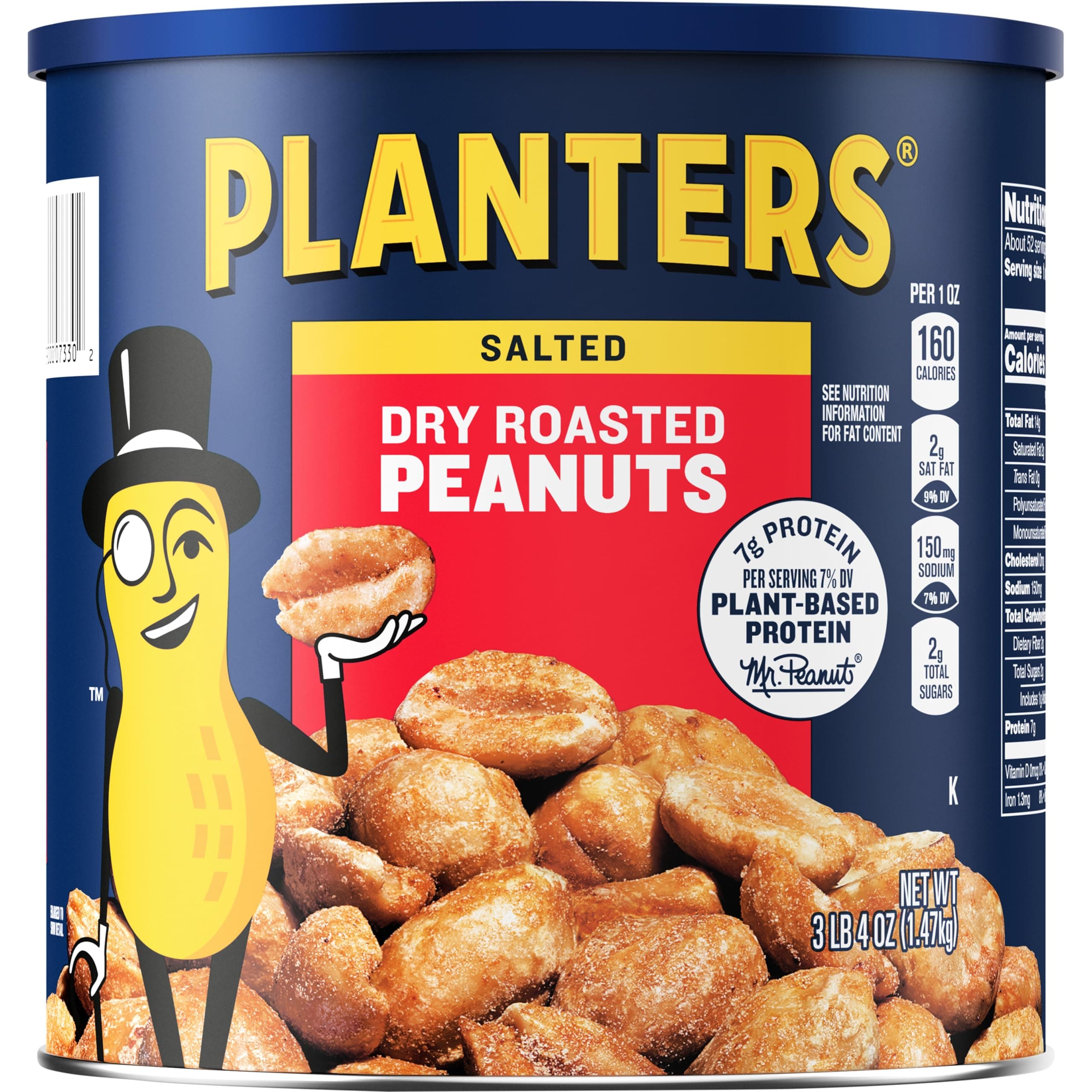 Extra Large Virginia Peanuts, Salted, 52 Ounce Cani