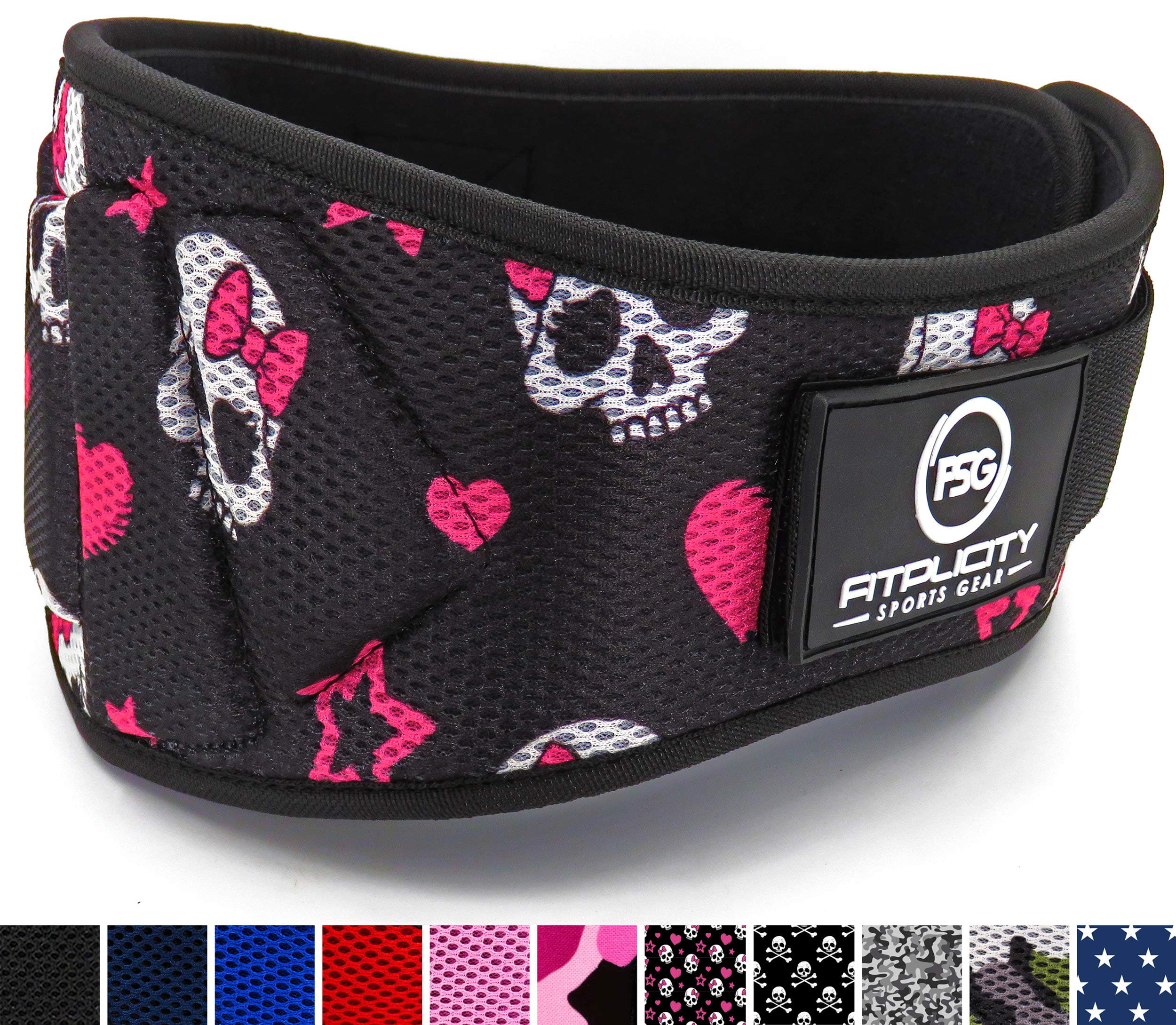 Fitplicity Sports Gear Weightlifting Belt for Men and Women - 6 Inch Weight Lifting Belt, Workout Back Support for Lifting, Fitness, Cross Training and Powerlifitng