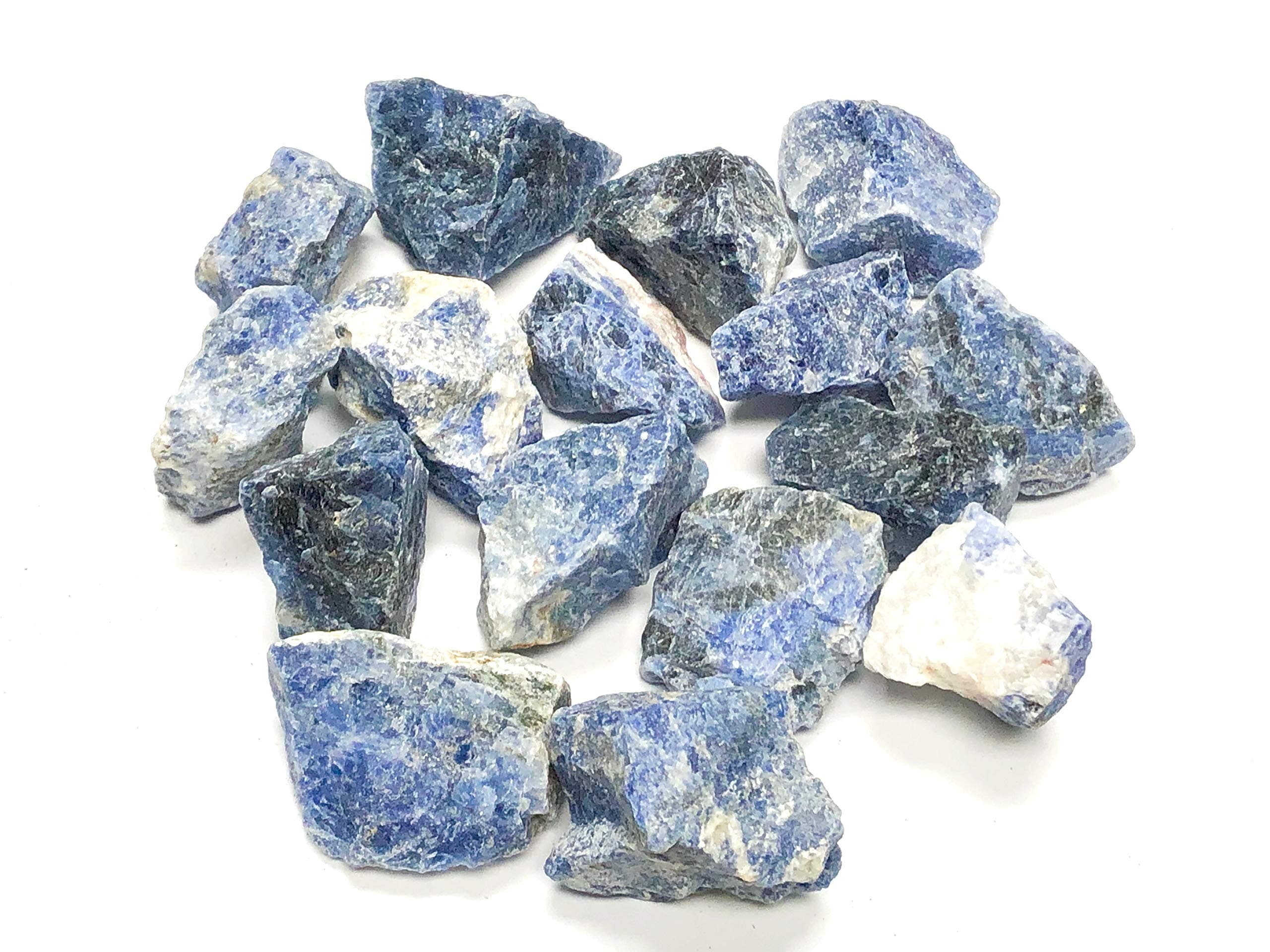 Zentron Crystal CollectionNatural Rough Sodalite Stones with Velvet Bag - Large 1" Pieces (1/2 Pound)