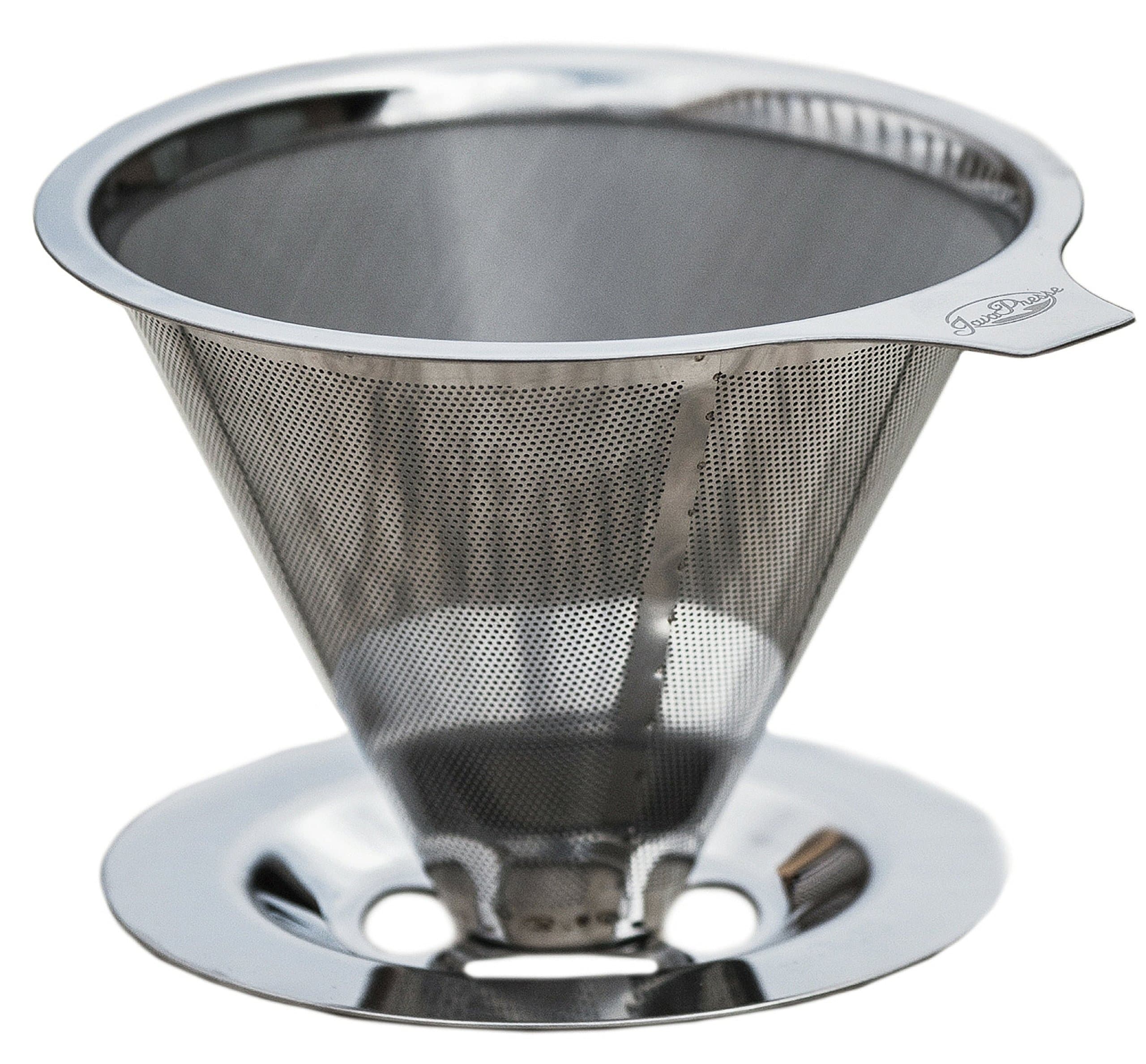 JavaPresse Pour Over Coffee Maker with Stand | Hand Drip Brewer with Reusable Filter Dripper