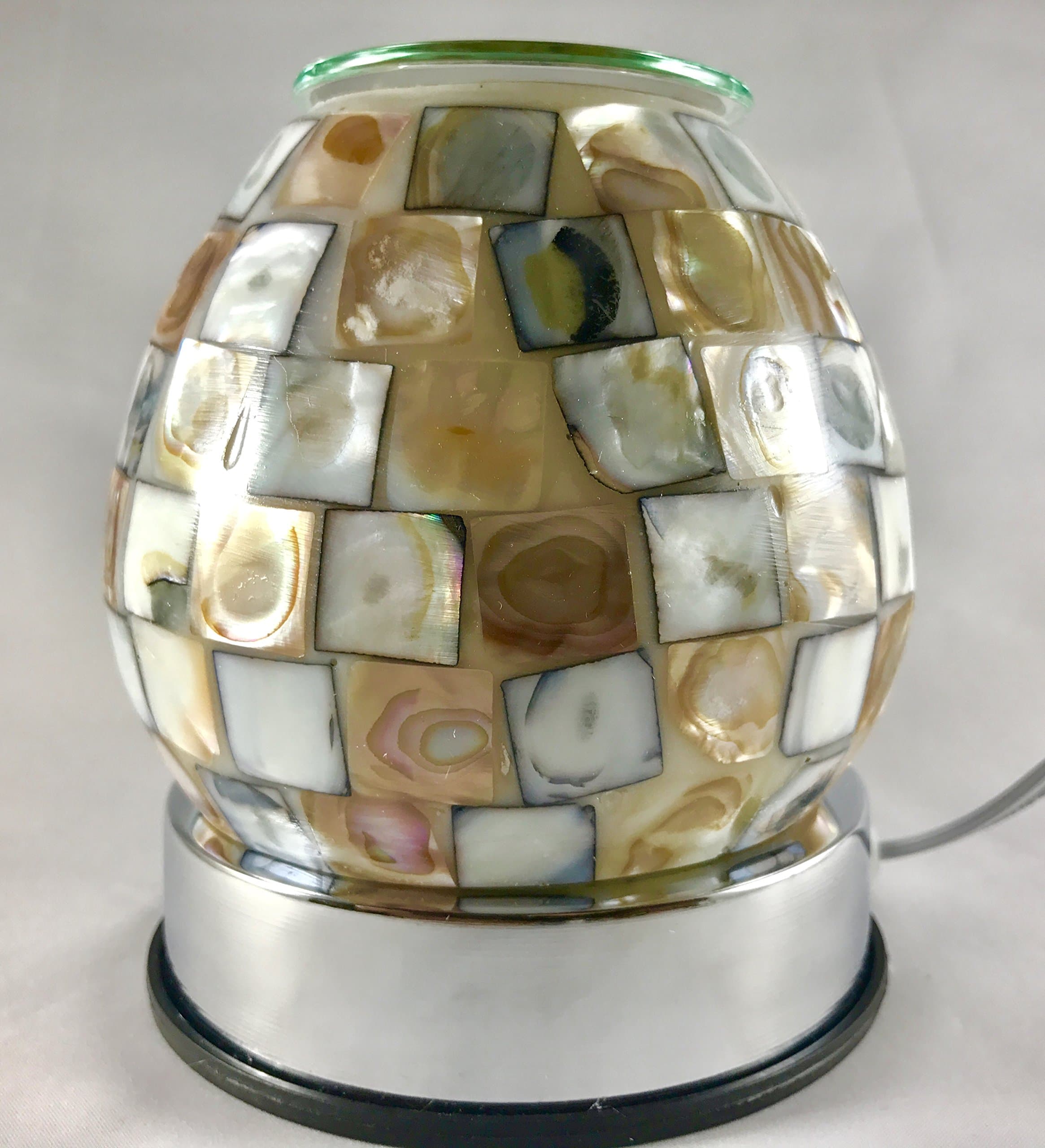 Mother of Pearl Electric Fragrance Oil Warmer WithTouch Controlled Base