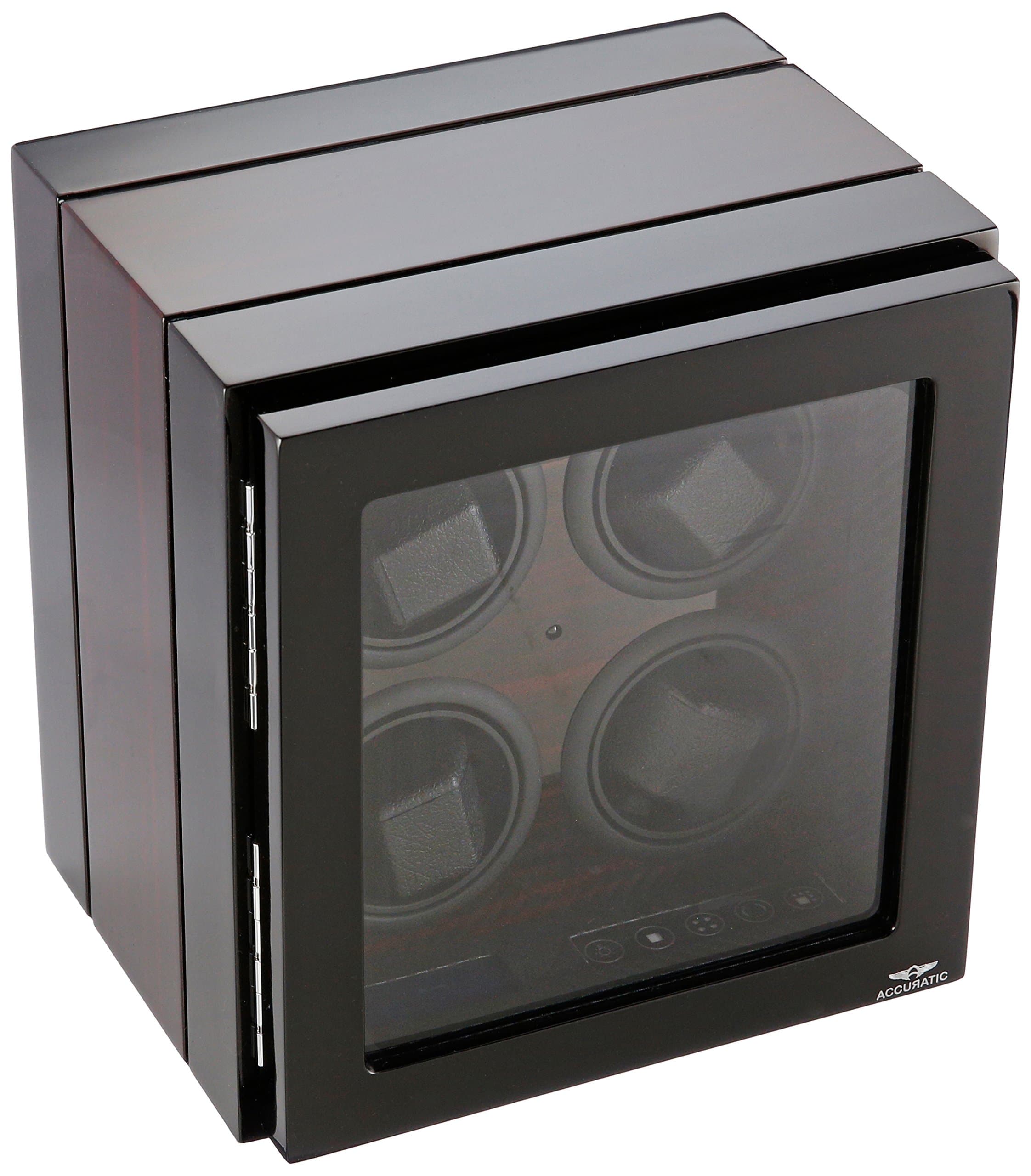 Accuratic ACC-W4ECRC Remote Control and Japanese Mabuhci Motors Wood Watch Winder