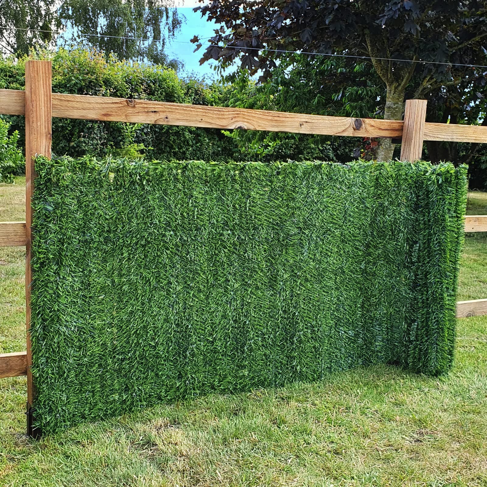 True Products Artificial Conifer Hedge Plastic Privacy Screening Garden Fence 2m High x 3m Long (6ft 6" x 9ft 10")