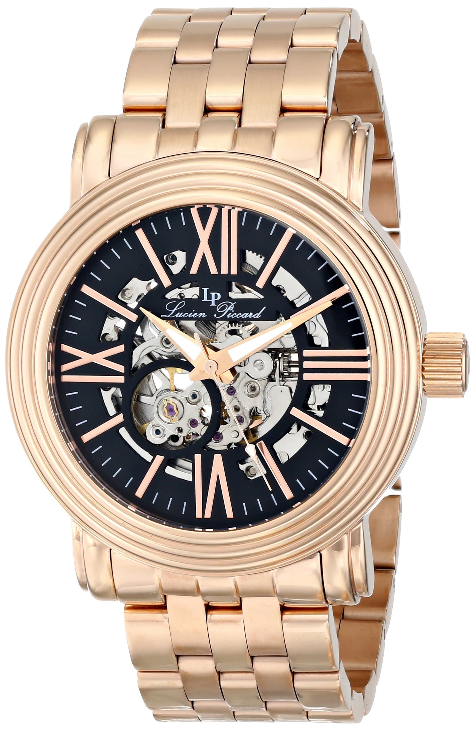 Lucien Piccard Men's LP-11912-RG-11 "Domineer" Stainless Steel Automatic Watch