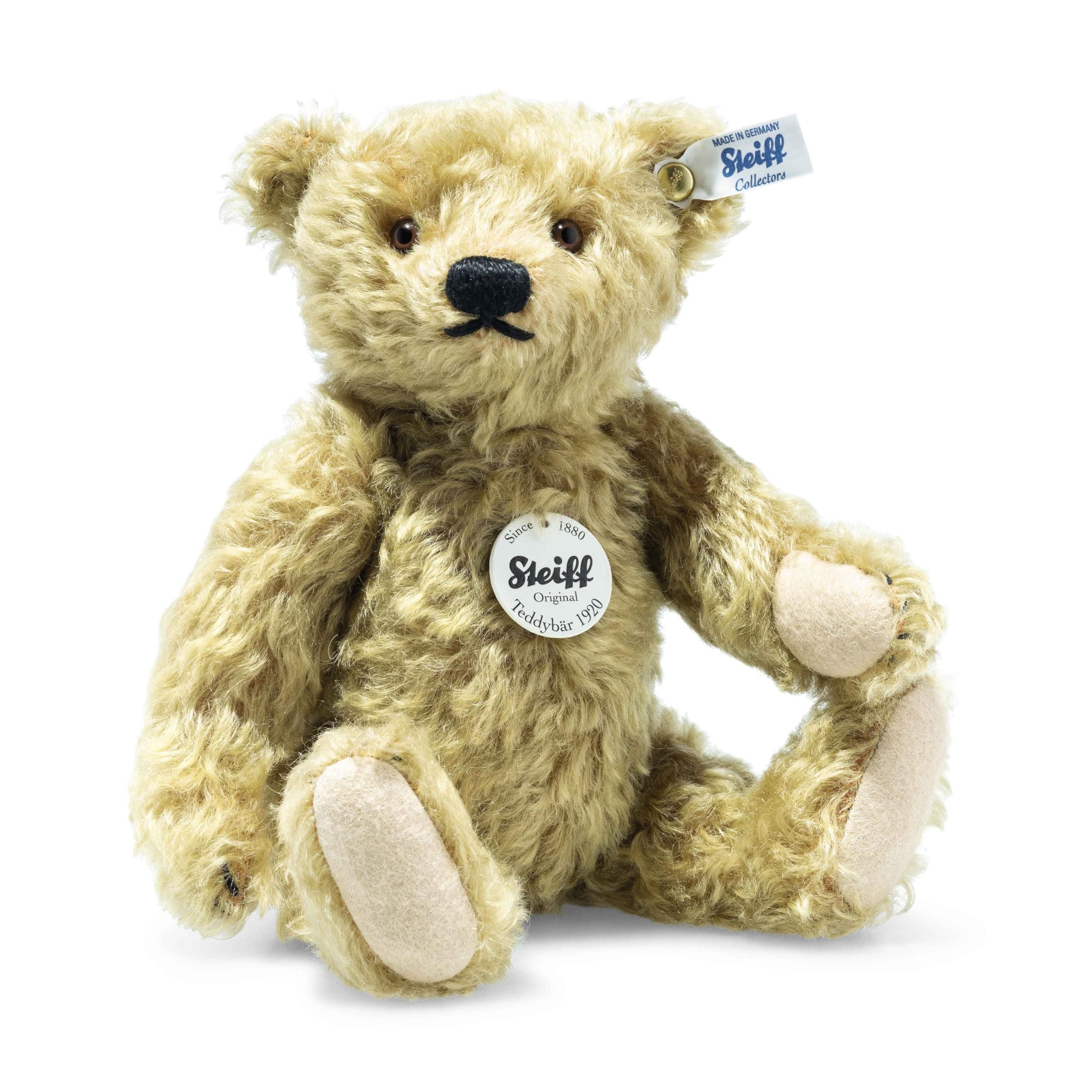 Classic 1920 Teddy Bear, 10" - Made of the Finest Mohair, For Adult Collectors