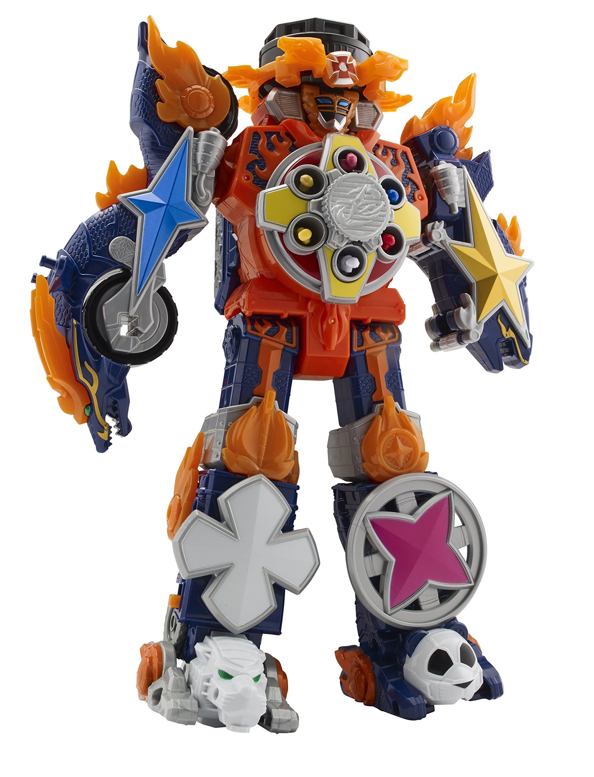 Power Rangers 43740 Super Ninja Steel Blaze Megazord, Multi-Colour