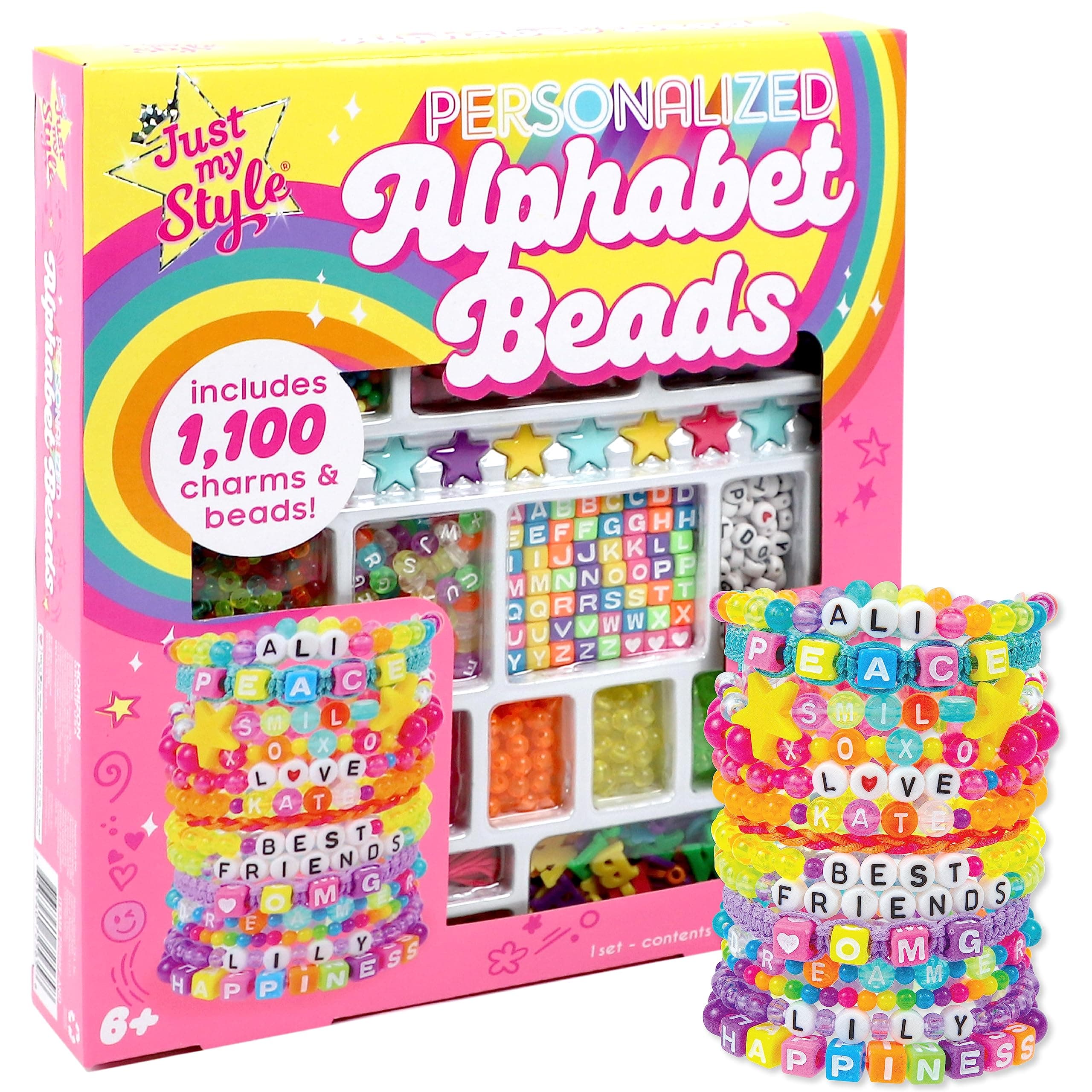 Just My Style Personalized ABC Beads Kit, Bright