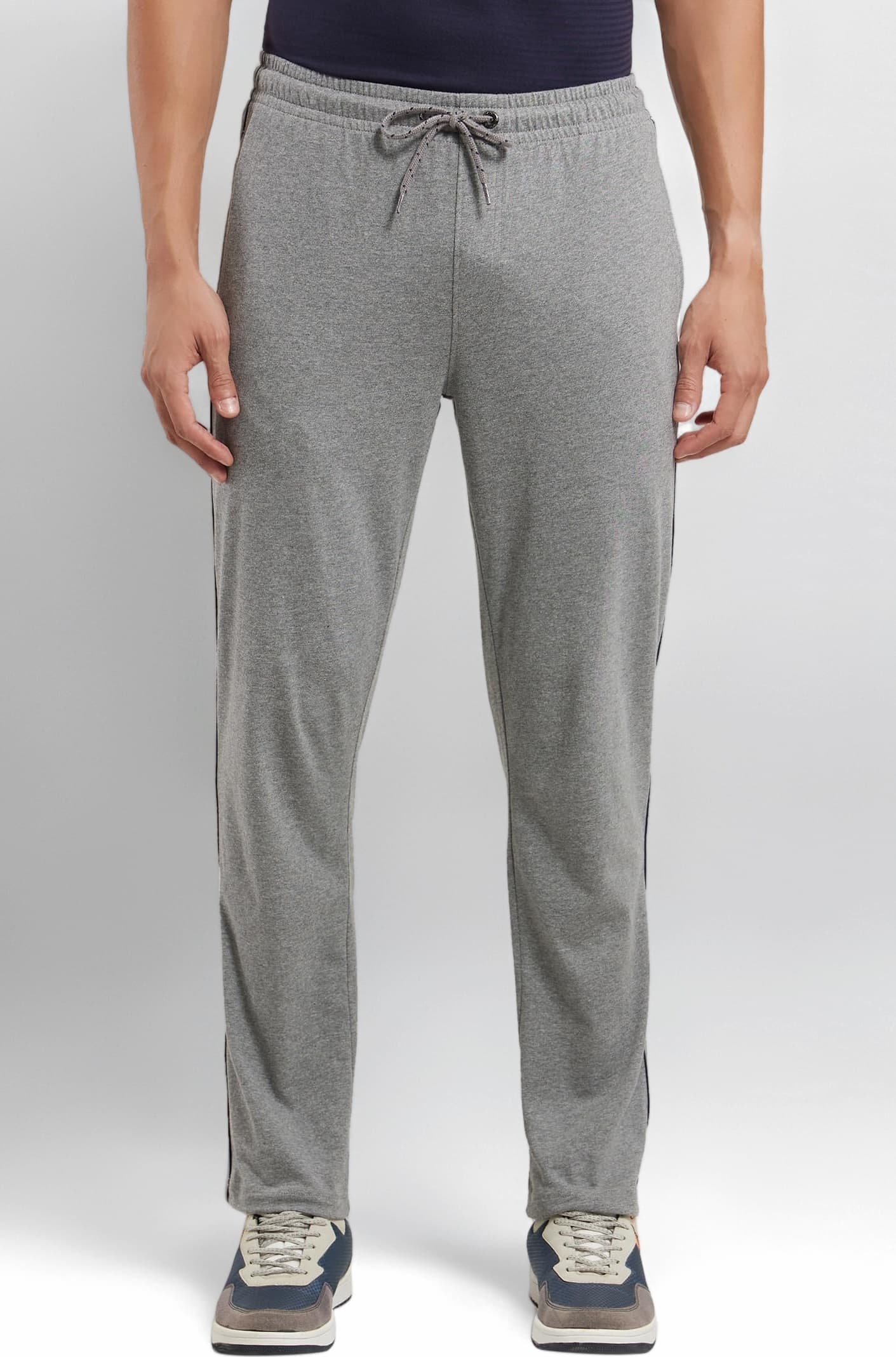 Jockey 9500 Men's Super Combed Cotton Rich Regular Fit Mid Rise Trackpants with Side Pockets