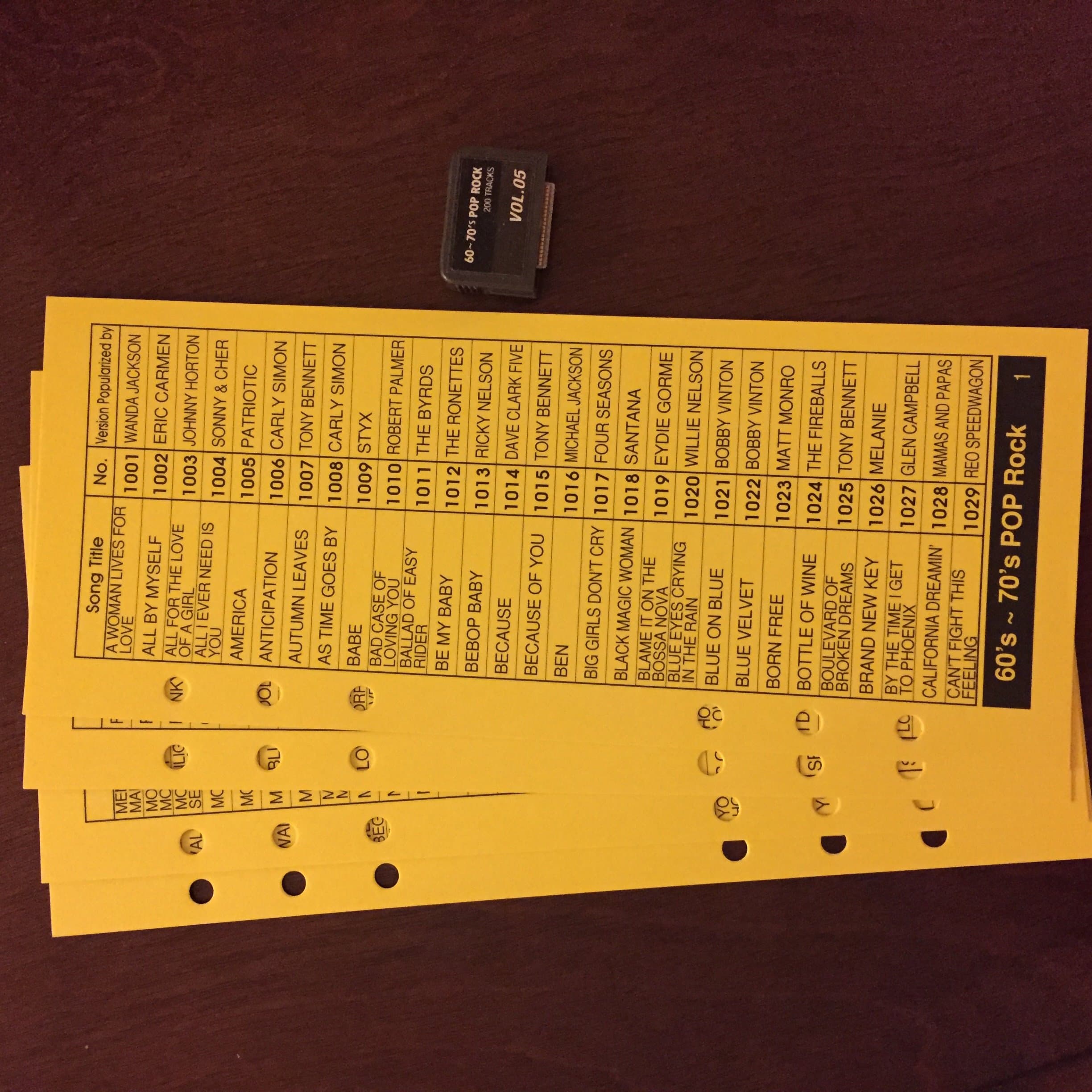 LS-3C05 60's and 70's Pop-Rock Cartridge for LS-3000 Series Karaoke System (200 Songs)