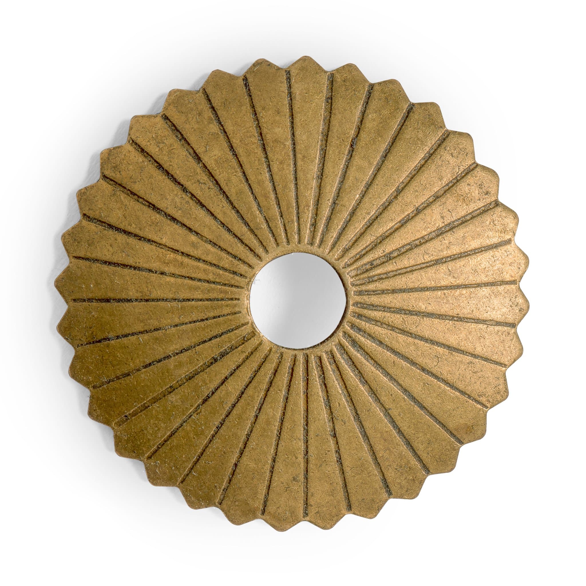 Hardware Philosophy Radial Brass Backplate Washers Hardware 1.2 Inches - Set of 10 - Architectural, Interior Design, Doors, Furniture Cabinet Customization Hardware