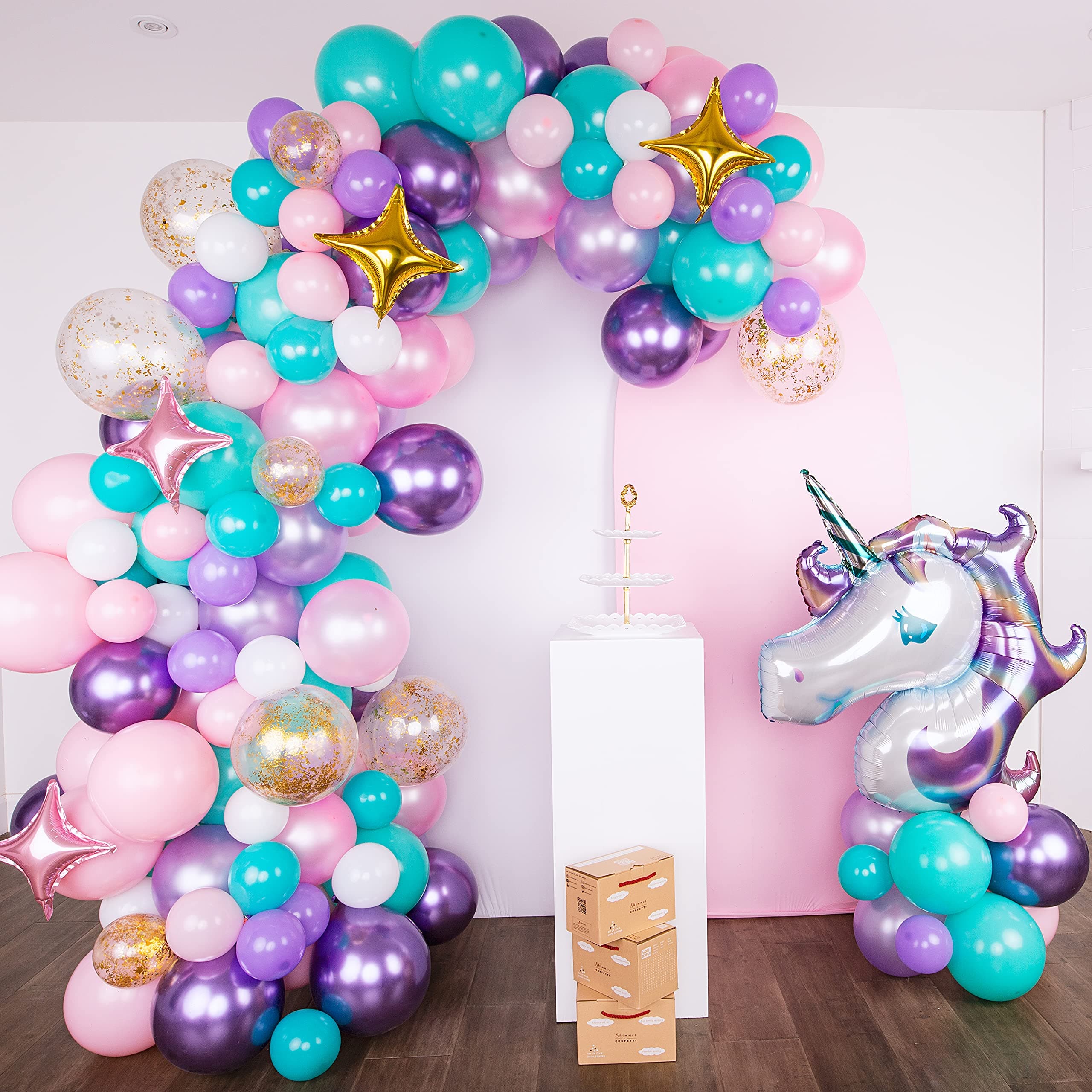 Purple Unicorn Balloon Garland