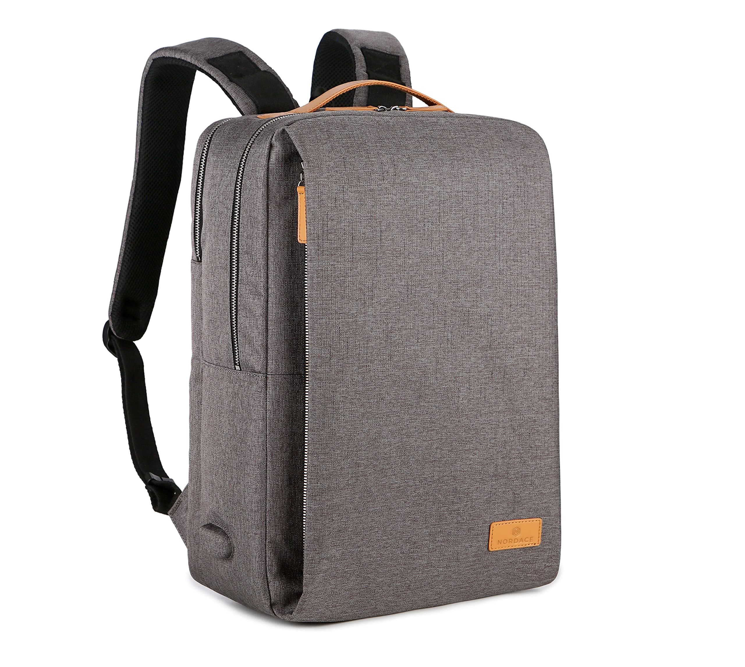 Nordace Siena Smart Backpack with USB Charging - 15.6 Inch Laptop Backpack, 19L Daily Backpack for Travel, Everyday, or Work (Gray)