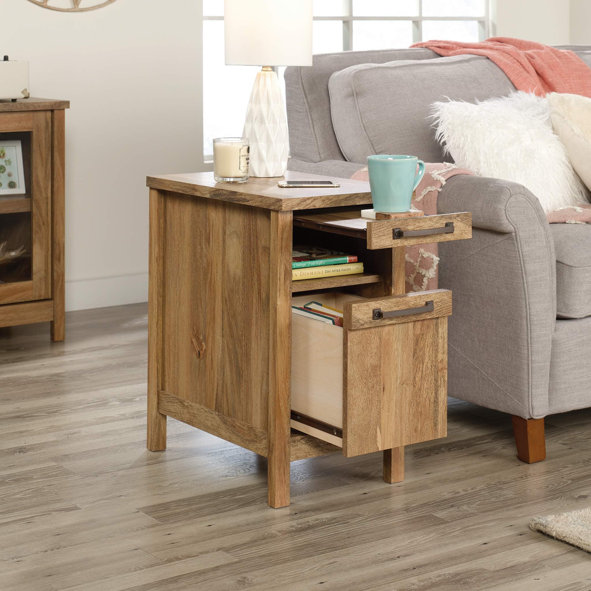 Sauder 424194 Cannery Bridge Side Table, Sindoori Mango Finish