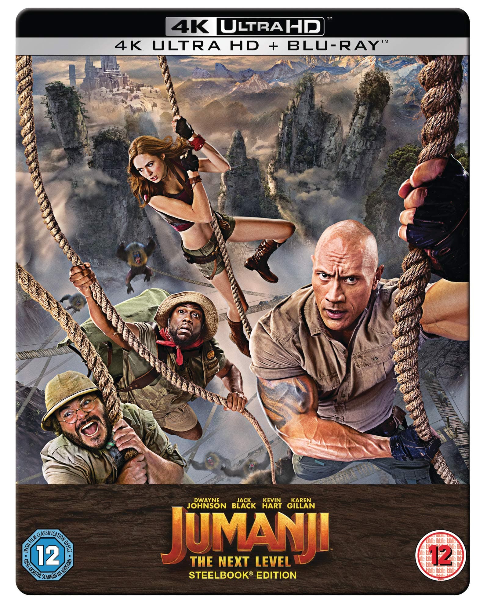 Jumanji: The Next Level - Steelbook (2 Discs - UHD & BD) [Blu-ray] [2019] [Region Free]