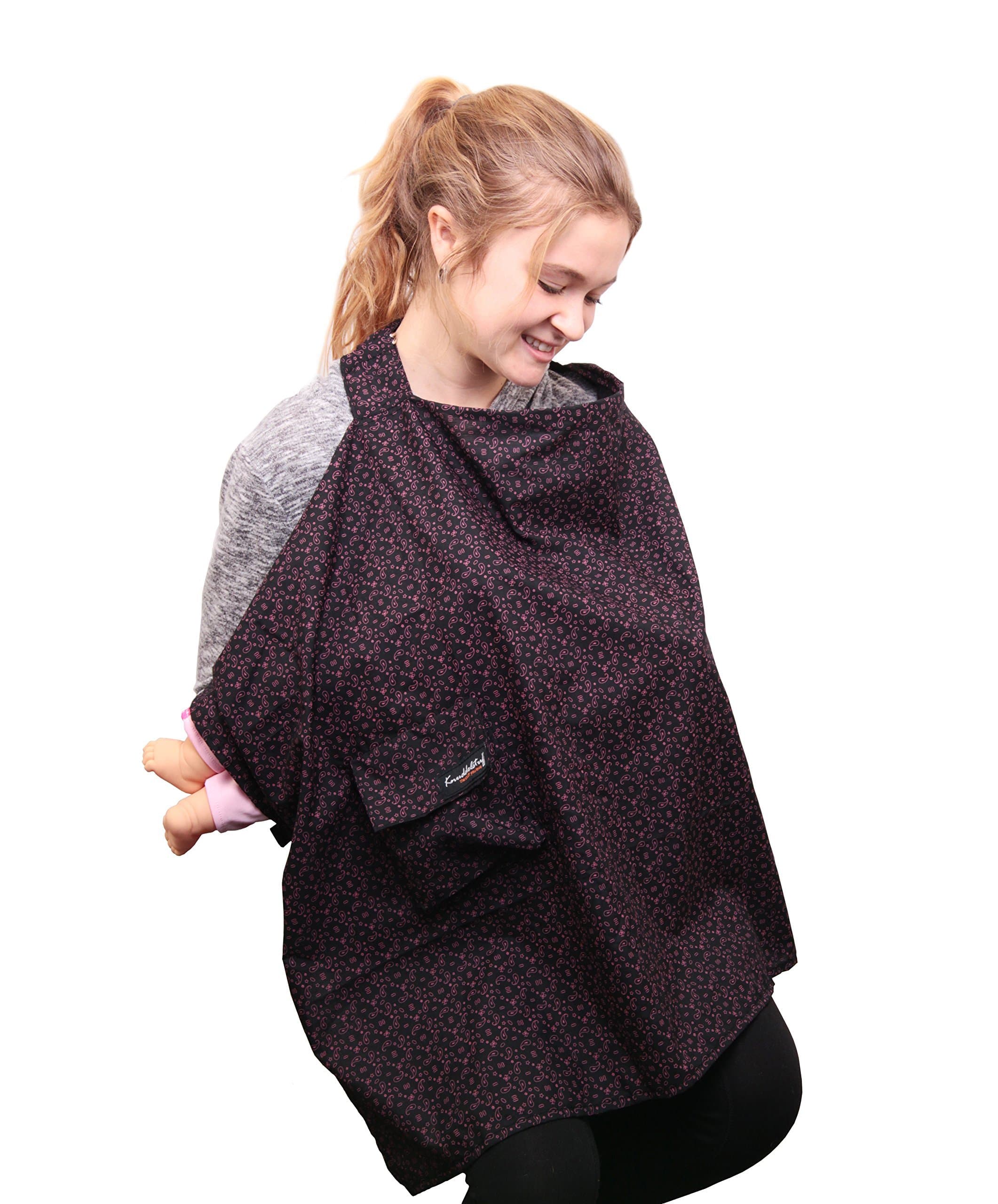 Knuddelstuff 'Bedford' Privacy Nursing Breastfeeding Cover Up Apron Blanket - Adjustable - Velcro Storage Pocket