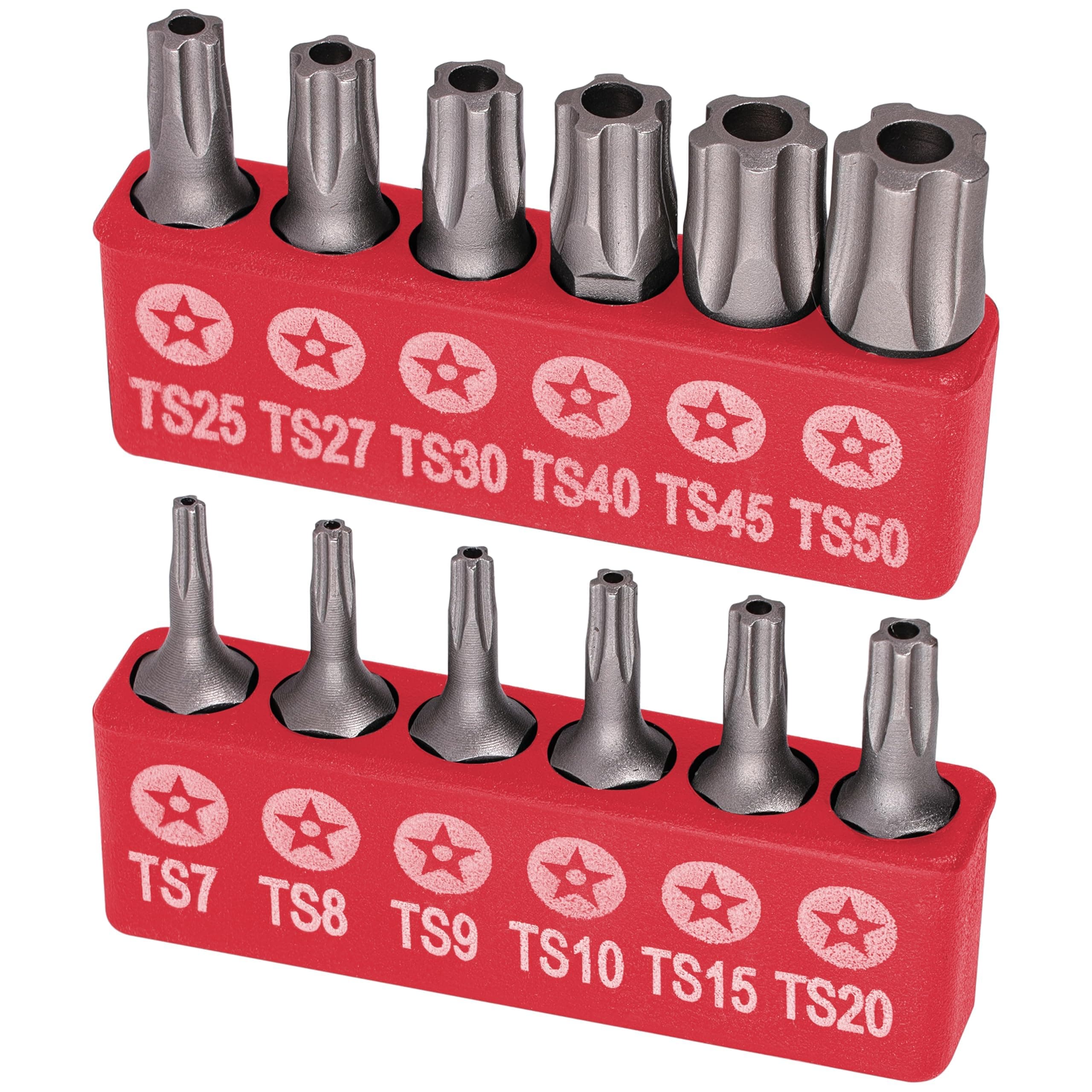 Torx Plus 5-Point Tamper Proof Security Bits - 12 Piece Torx Star 5 Point, Security Tamper Proof Driver Bit Set TS7, 8, 9, 10, 15, 20, 25, 27, 30, 40, 45, 50 Multi-functional Damage/Shear Resistant