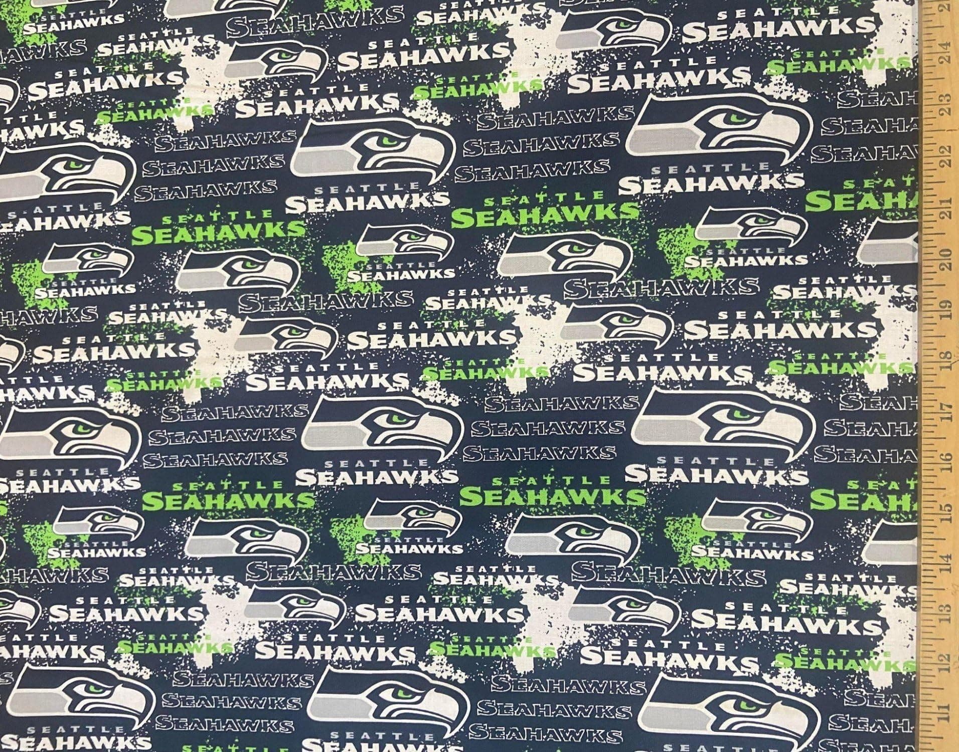 Fabric Traditions NFL Seattle Seahawks 70103 Distressed Seahawks 45" Wide Fabric