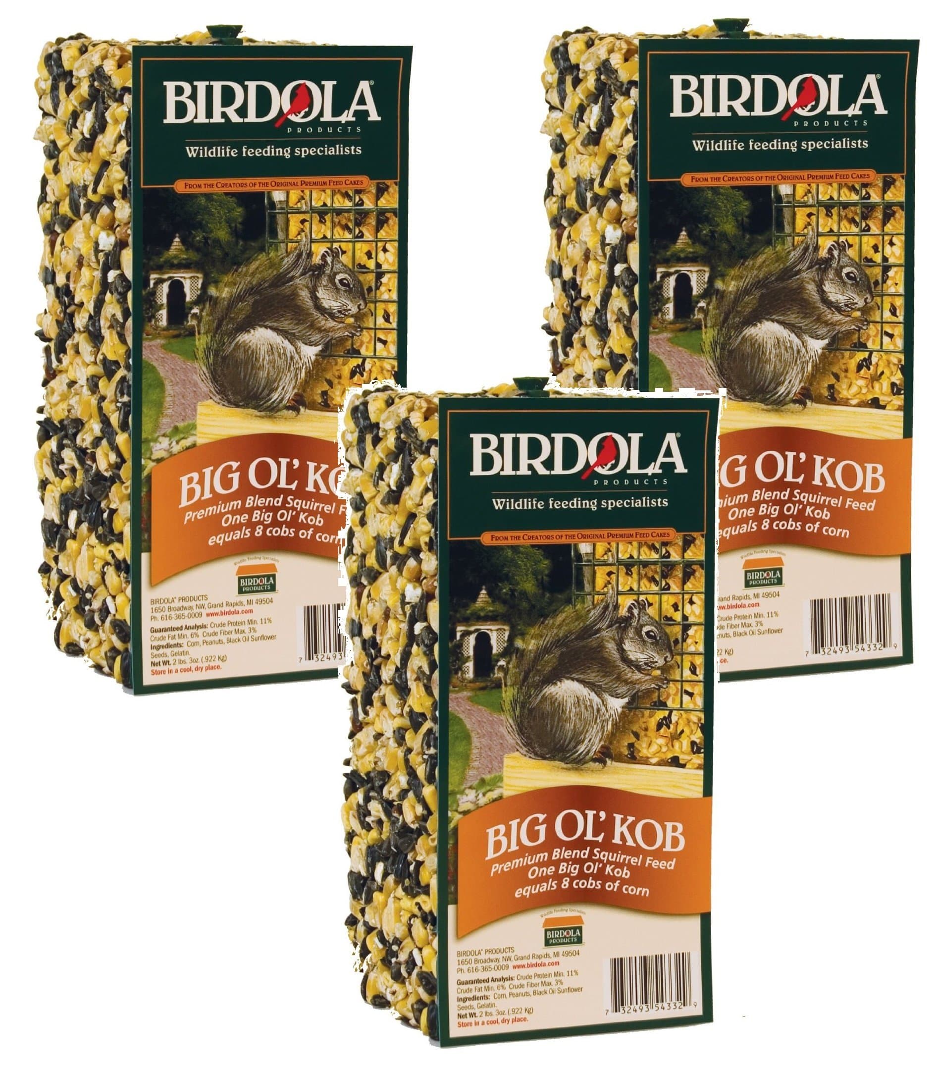 (3 Pack) Big Ol KOB Squirrel Food, 2 Pounds Each