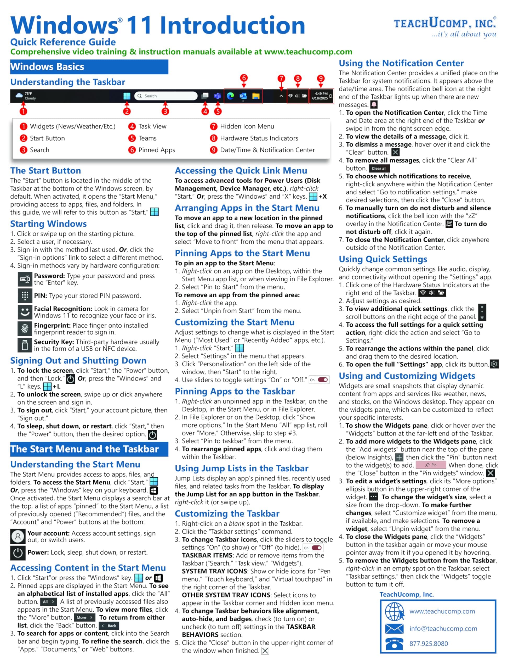 Windows 11 Quick Reference Training Tutorial Guide (Cheat Sheet of Instructions, Tips & Shortcuts - Laminated) Pamphlet – 23 May 2022
