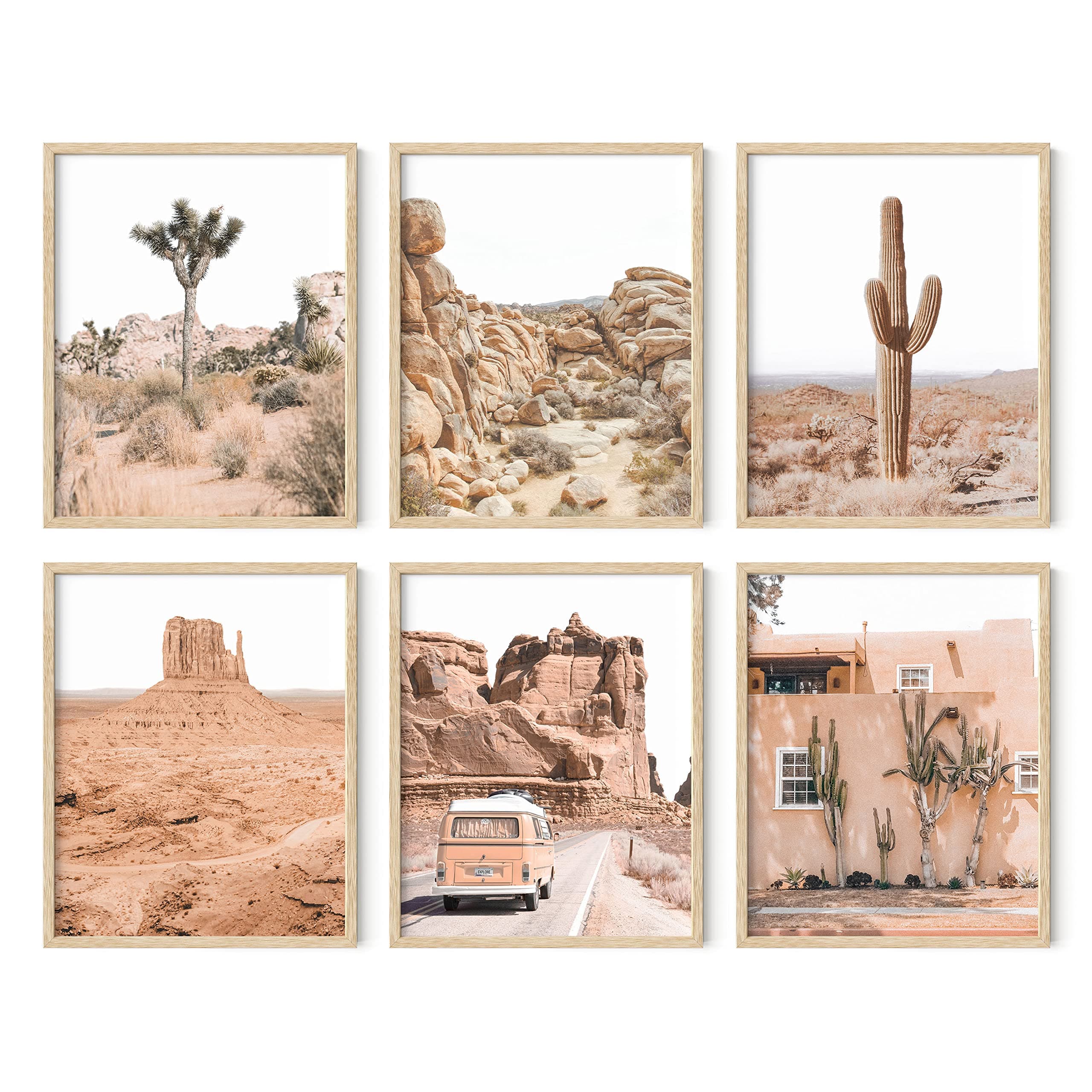 HAUS AND HUES Desert Succulent Wall Art & Botanical Prints Set of 6 Southwestern Wall Decor, Cactus Art Prints, Joshua Tree Wall Art, Desert Art Cactus Wall Decor Posters Nature UNFRAMED (8x10)