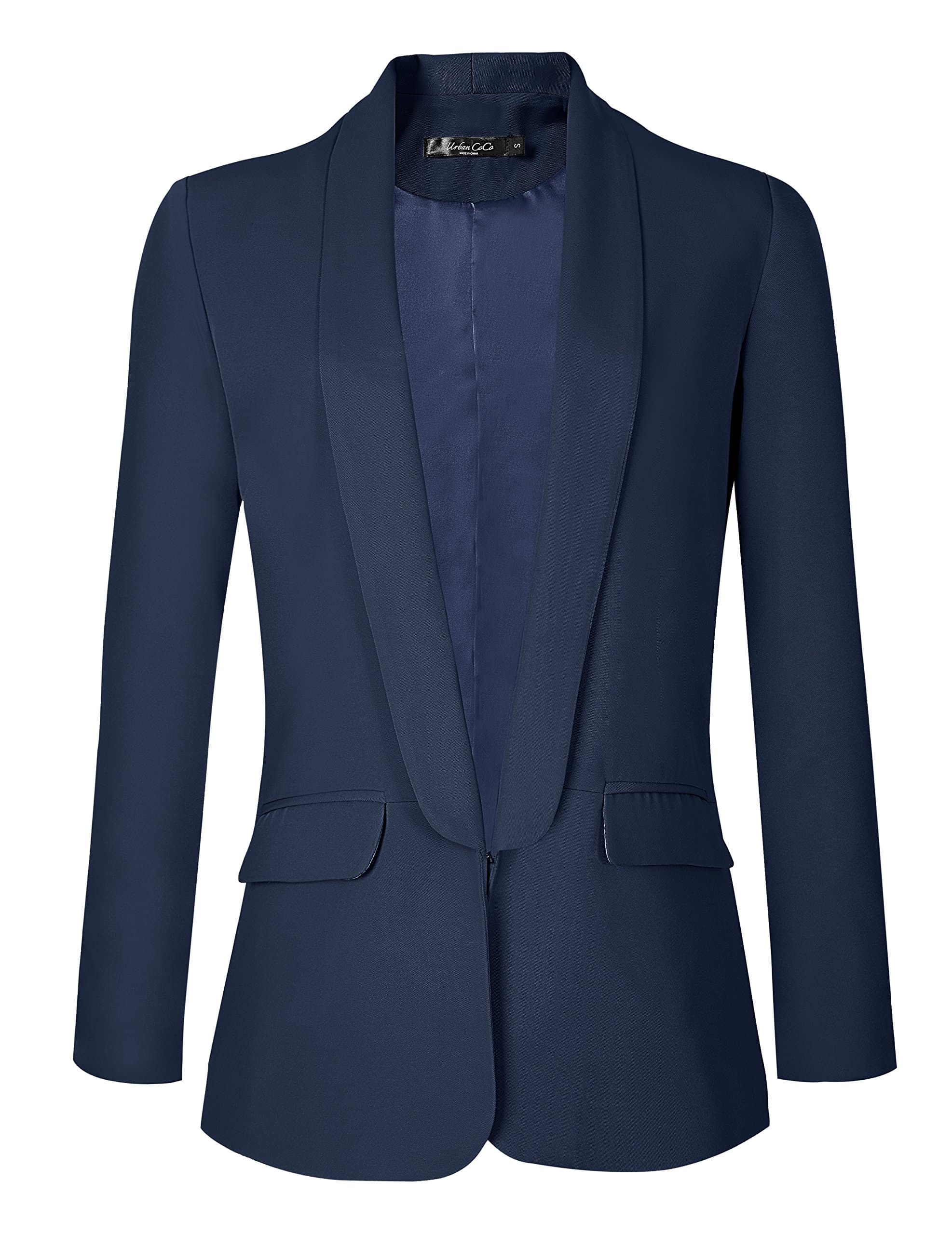 Urban CoCoWomen's Office Blazer Jacket Open Front