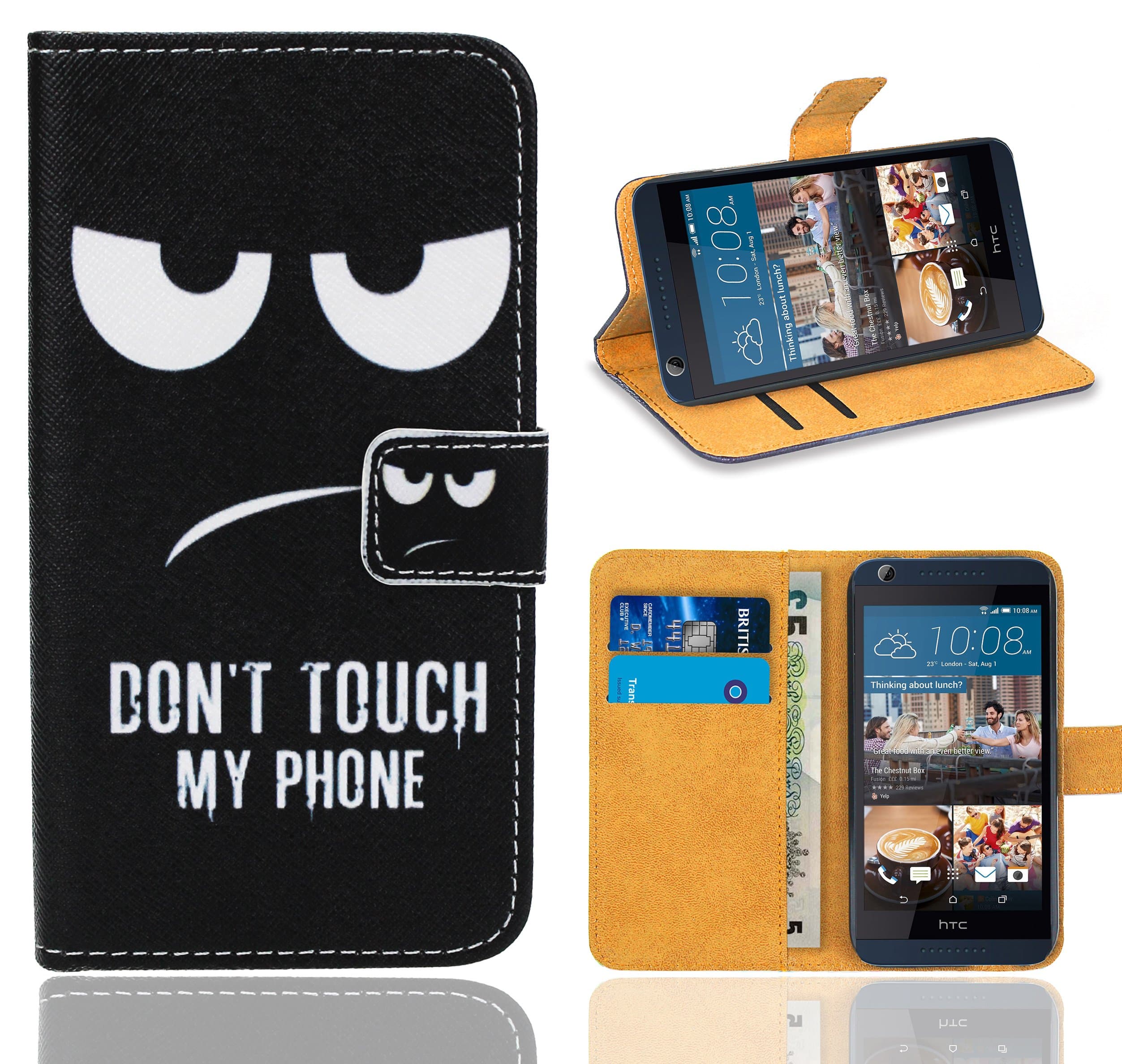 FoneExpert® HTC Desire 626 / HTC Desire 626G Case, Premium Leather Flip Wallet Book Case Cover For HTC Desire 626 / HTC Desire 626G (Pattern 15)