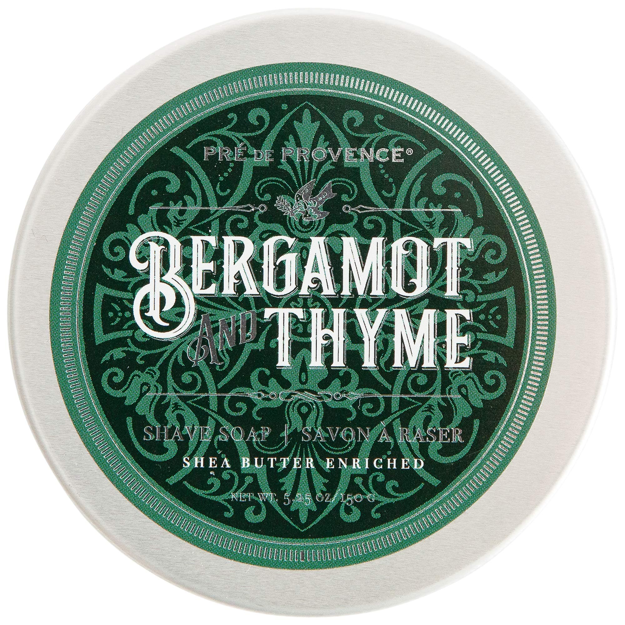 Bergamot & Thyme Men's Fragrance Collection, Shave Soap in Tin, 150 G
