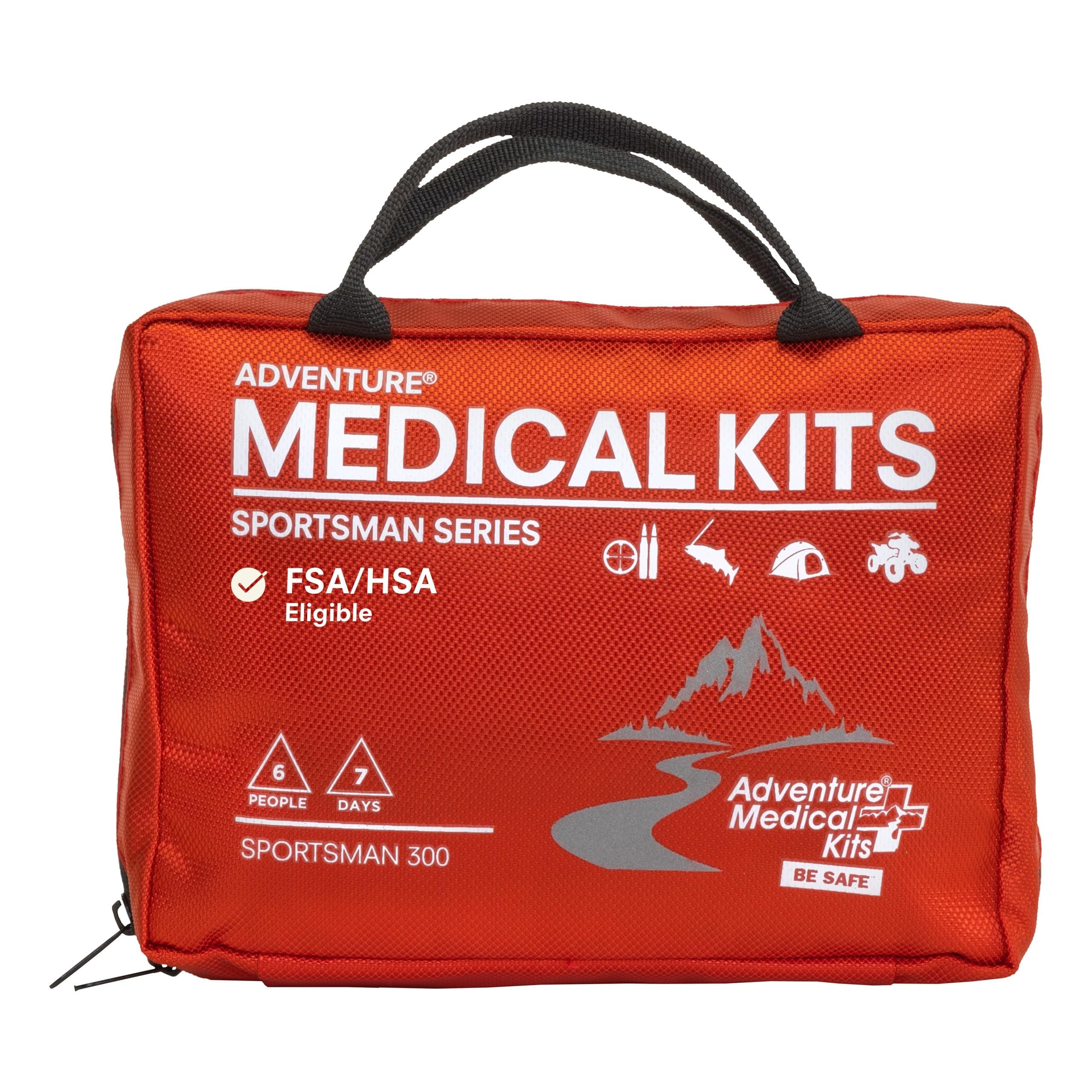 Sportsman Series Medical Kit - 300 - First Aid Kit for Camping, Hiking, Hunting & More - For 6 People for 7 Days - Includes Bandages, Medicine, Guide Book & More