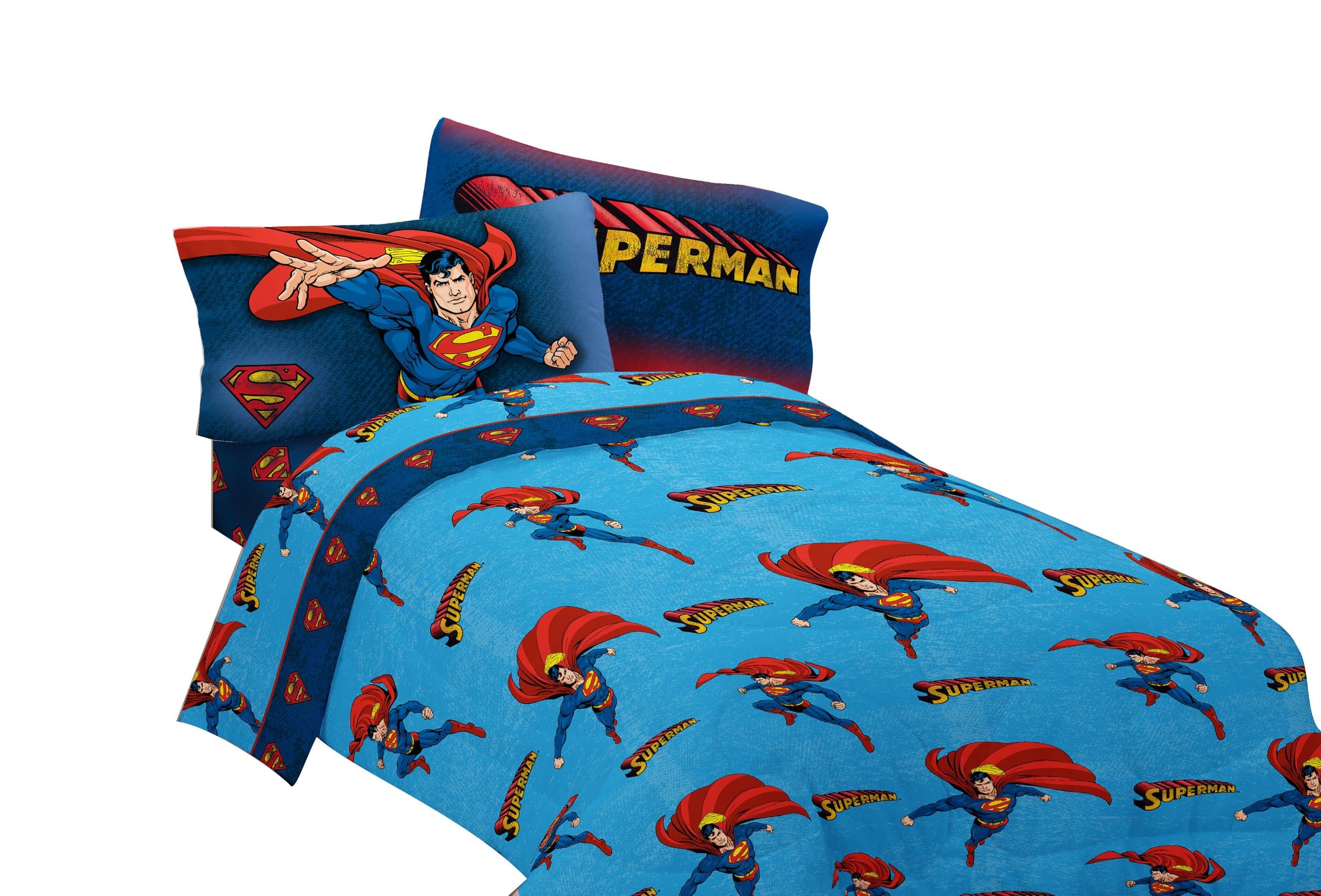 Warner Bros Superman So Super Microfiber Sheet Set, Full