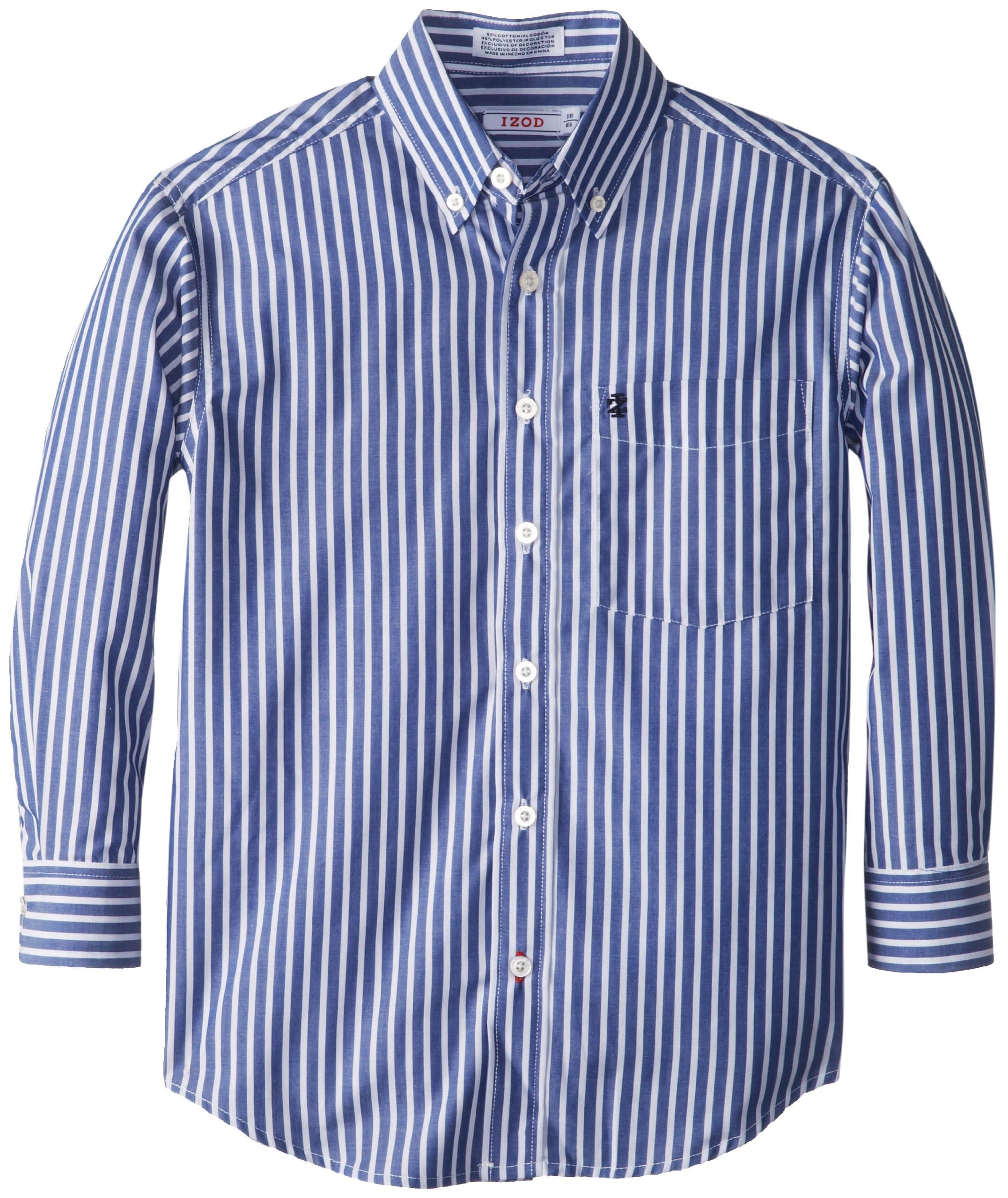 IZOD Boys' Long-Sleeve Stripe-Woven Shirt