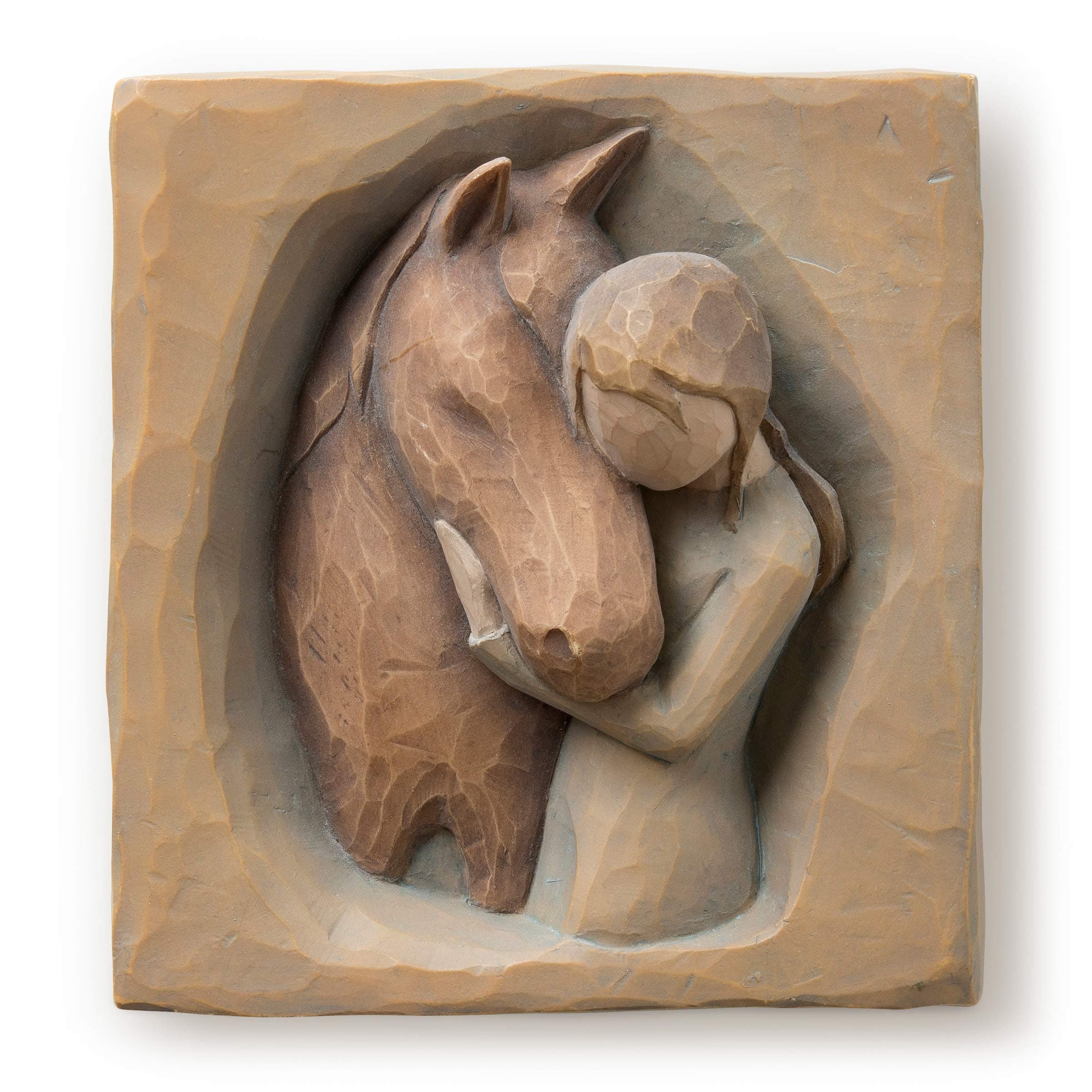 Willow Tree hand-painted sculpted Plaque, Quiet Strength