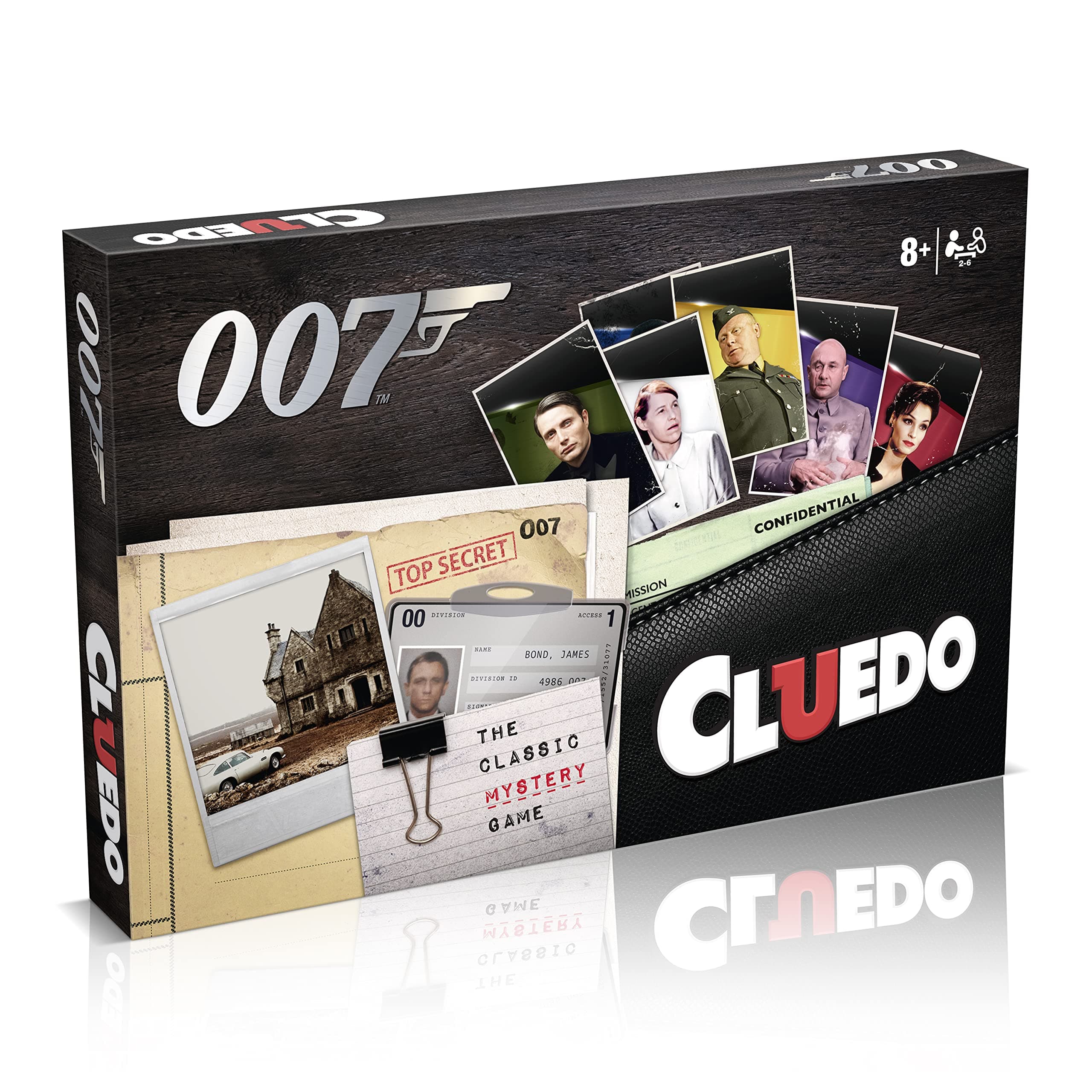 James Bond Cluedo Mystery Board Game, Play with Q and M, Tanner or Felix to Solve The Mystery of The Missing 00 Agent, Great Gift for Ages 8 Plus