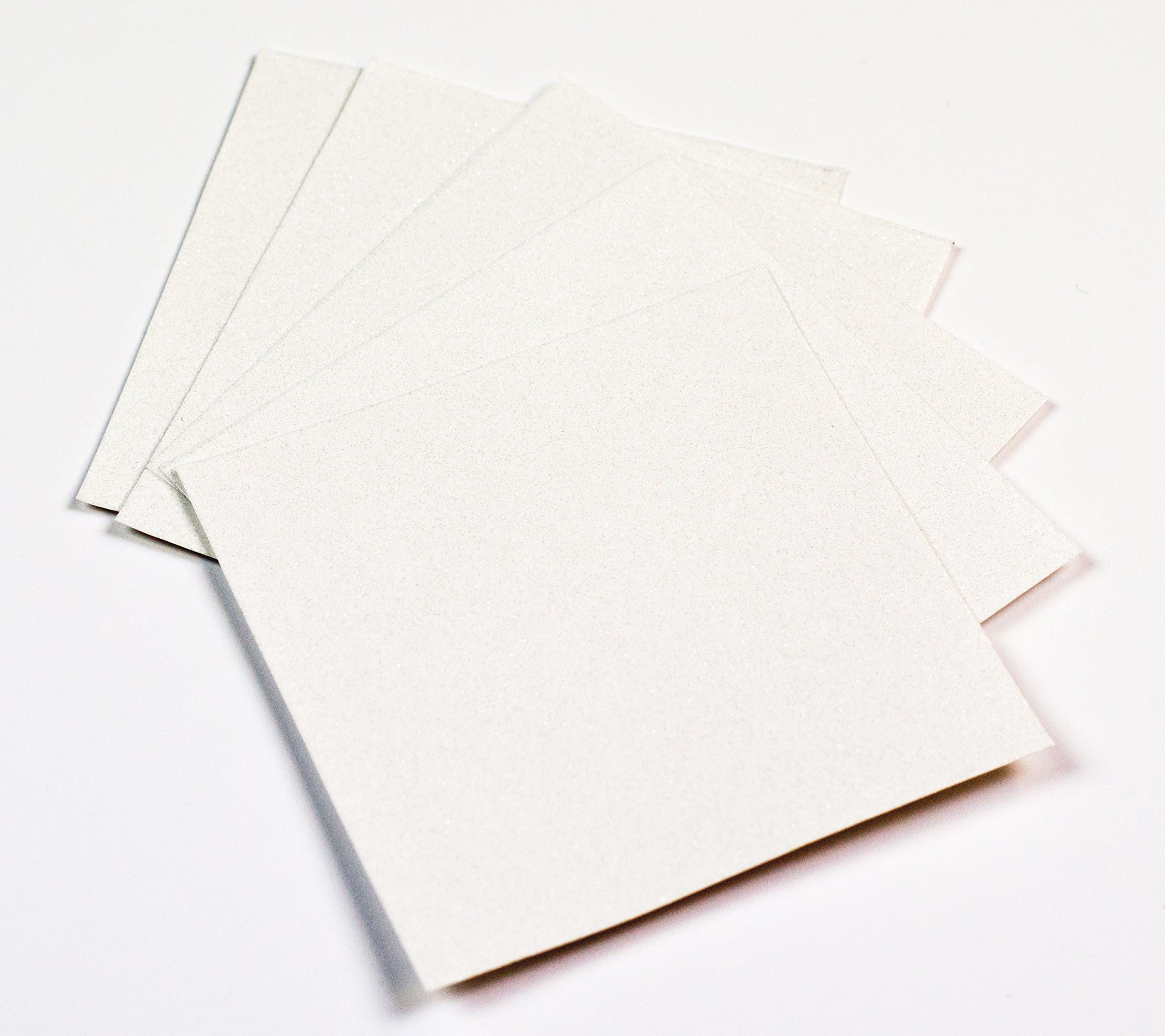 Expressions Vinyl - White - 12in. x 12in. 5-Pack Ultra-Glitter Permanent Vinyl Single Color Sheets