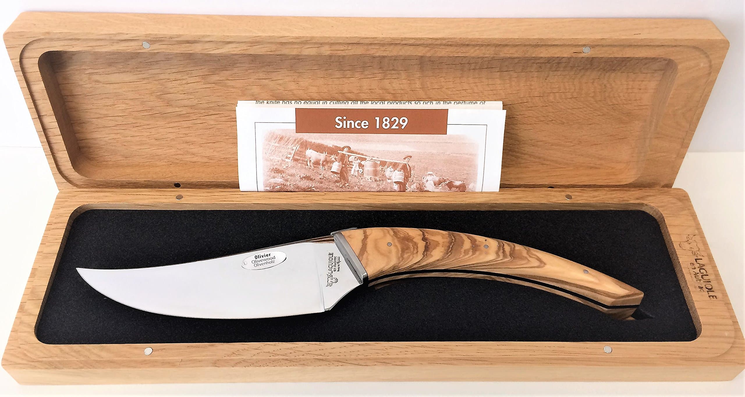 Handmade Cheese Knife 'Le Buron' KMF99OLI/LZB1 Olivewood Handle