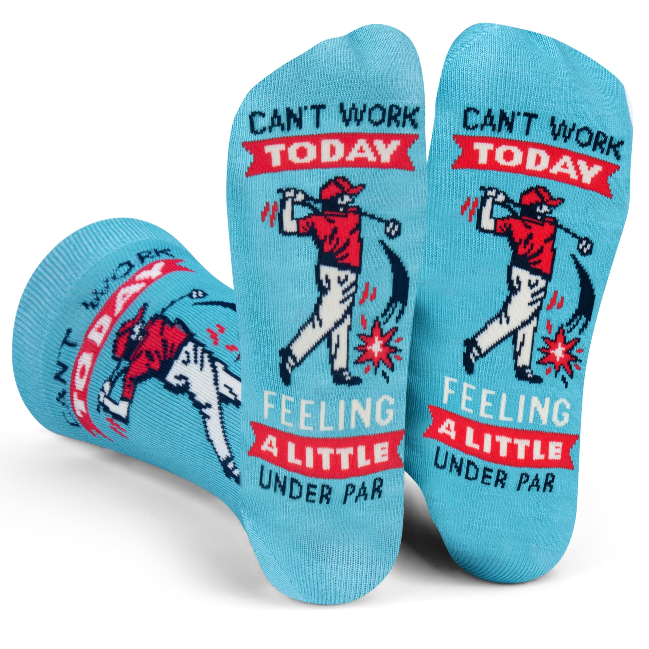 Lavley Funny Golf Socks - Fun gift for golfers - Unisex one size fits most - Great for birthdays or stocking stuffers