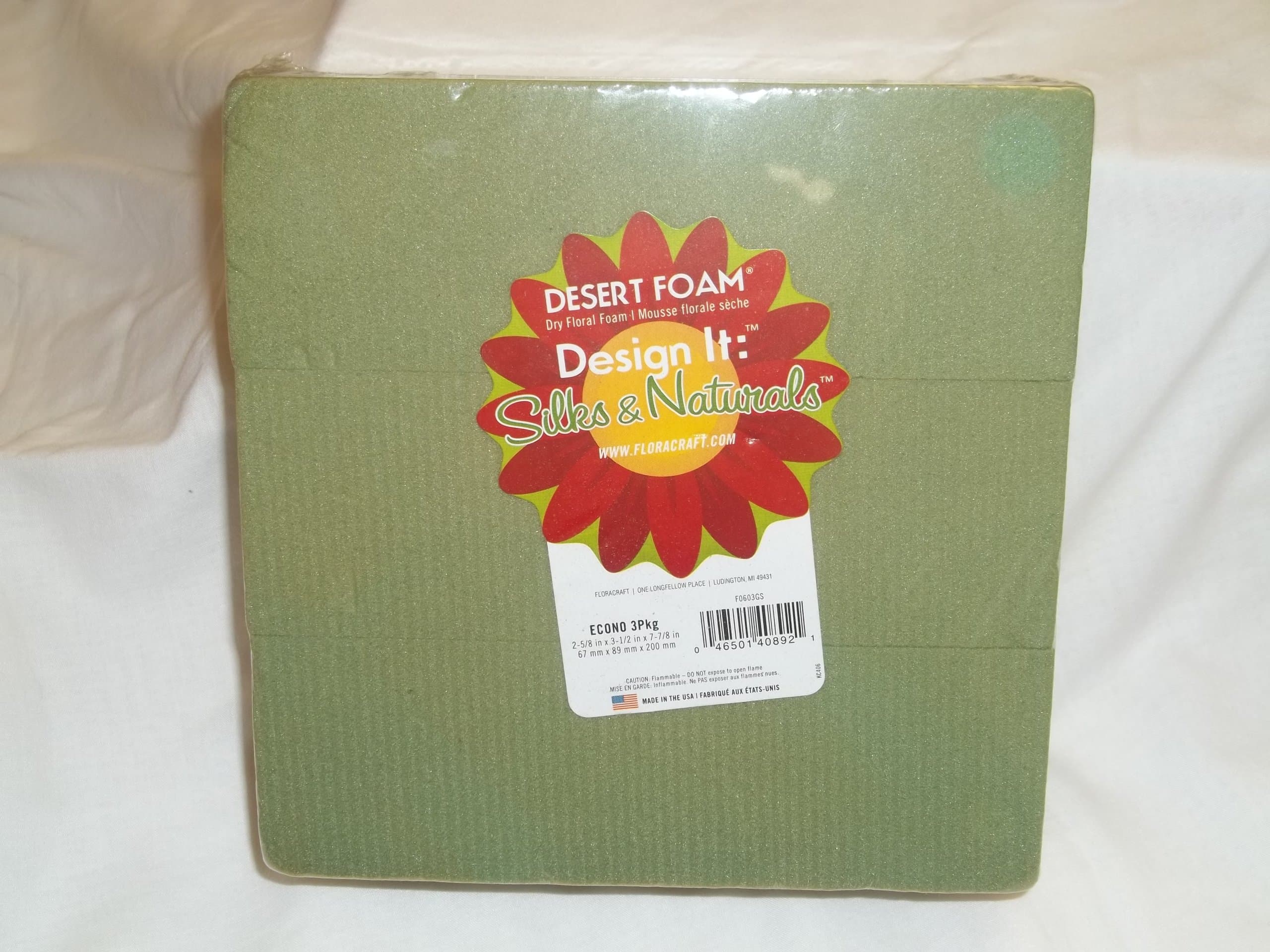 Dry Foam Blocks 3/Pkg-2.625"X3.5"X7.875"