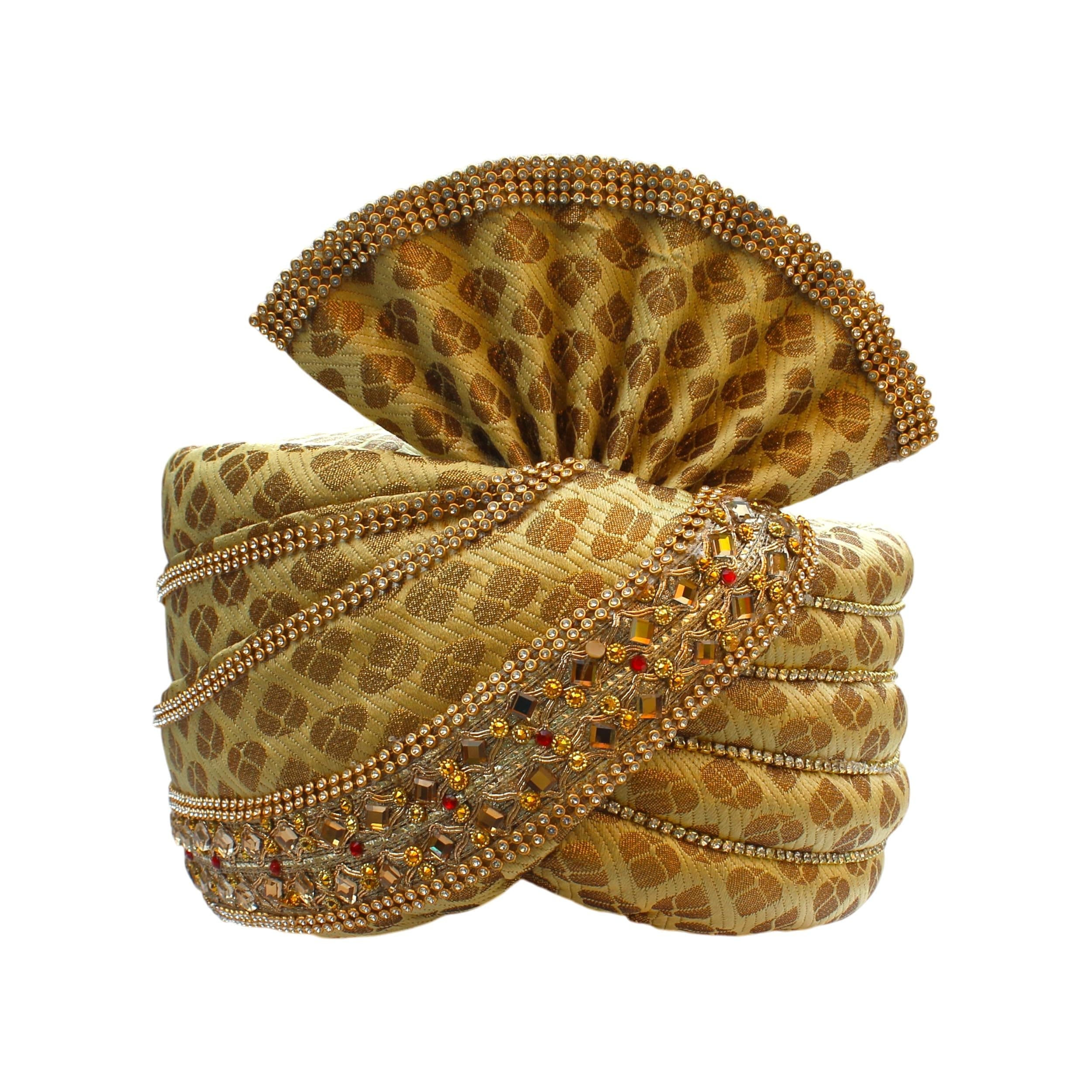 Krypmax Men's Ethnic Self Design Turban Pagdi