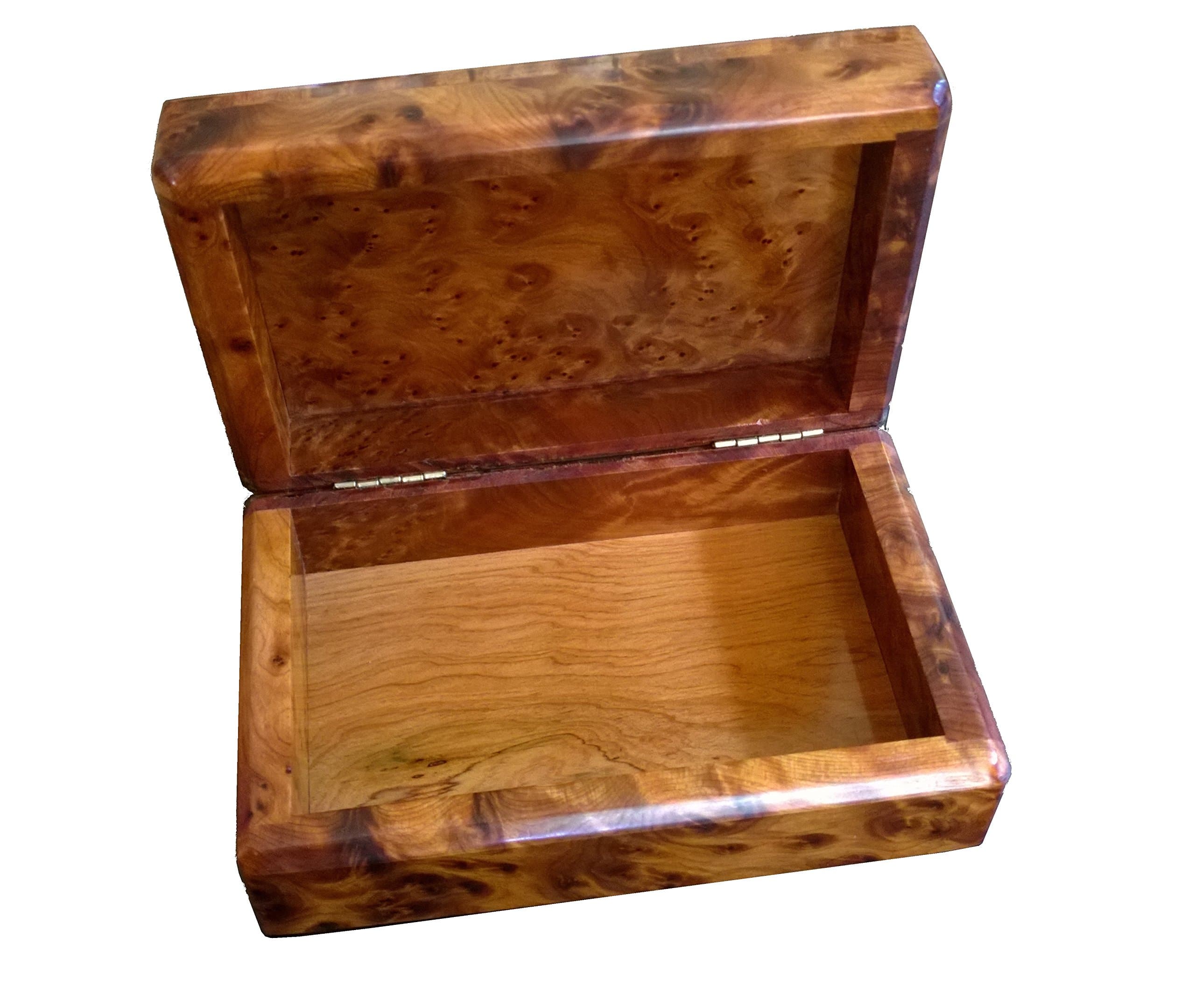 Fine Cedar Solid Wooden Handmade Jewellery Box Cufflink Earring Trinket Hinged