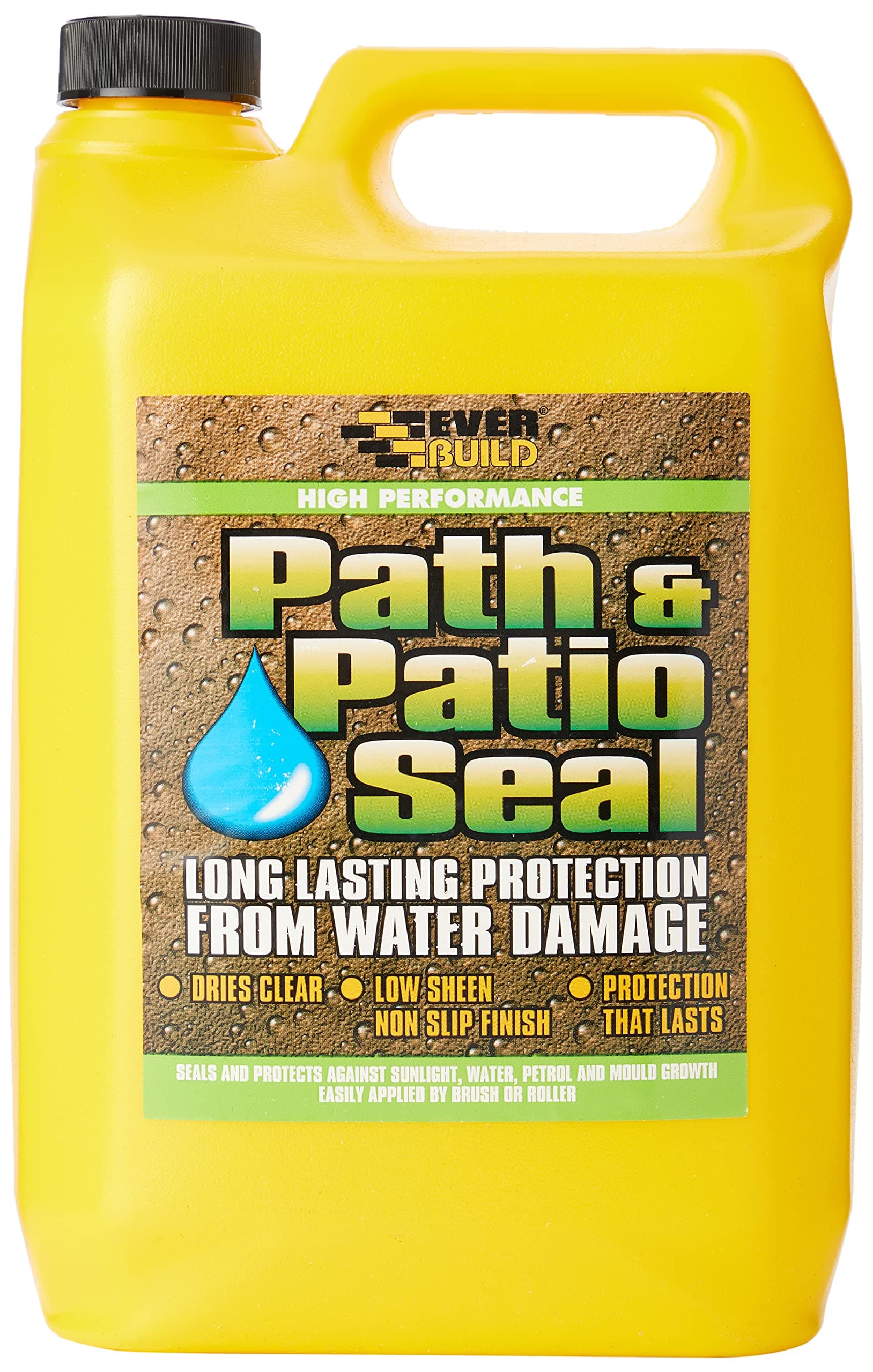 Everbuild 405 Path & Patio Seal | Long Lasting, Solvent Free & Acrylic Coating for Paths, Patios, Natural Stone & Block Paving - 5 Litre