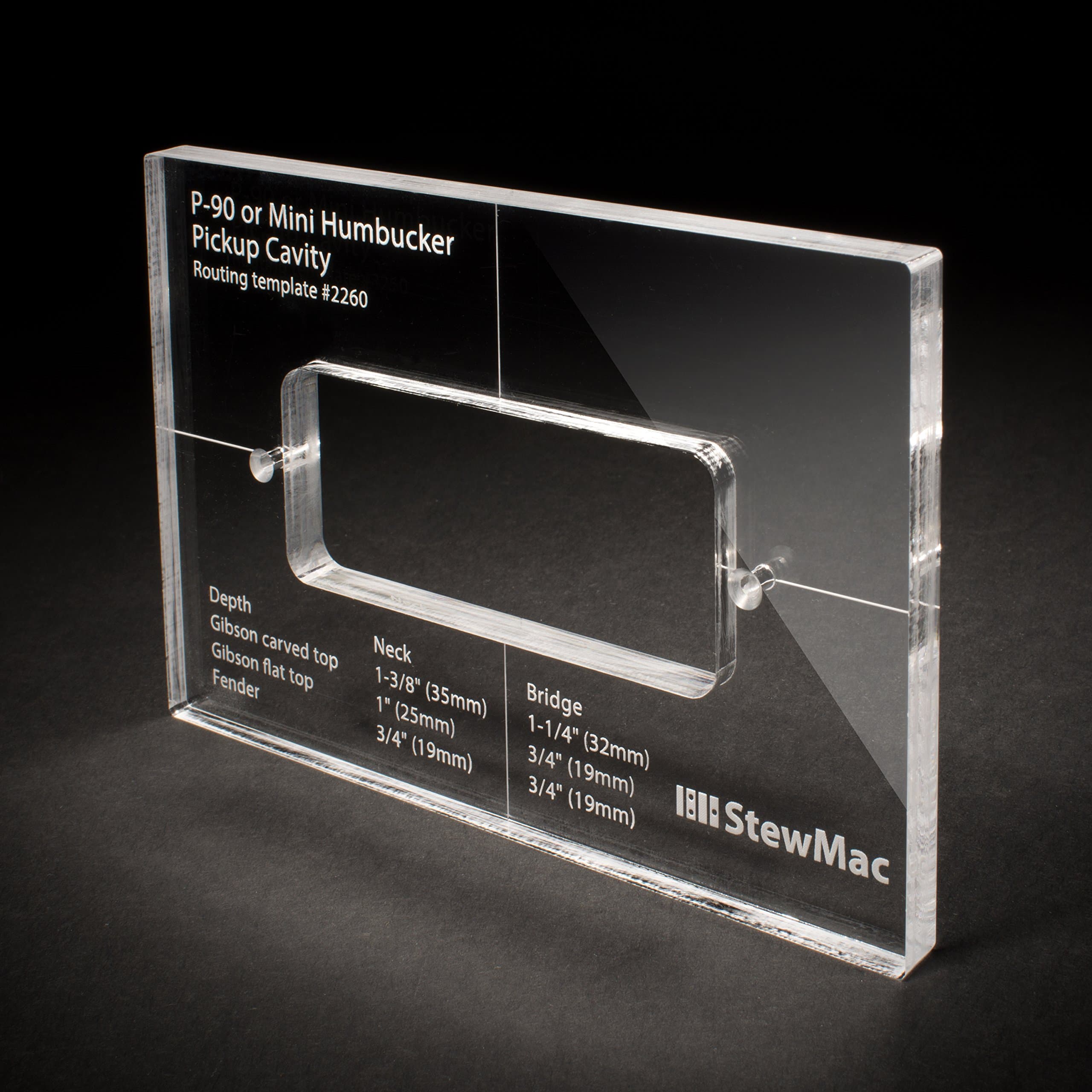 StewMac Pickup Routing Template for P-90, for Body Rout
