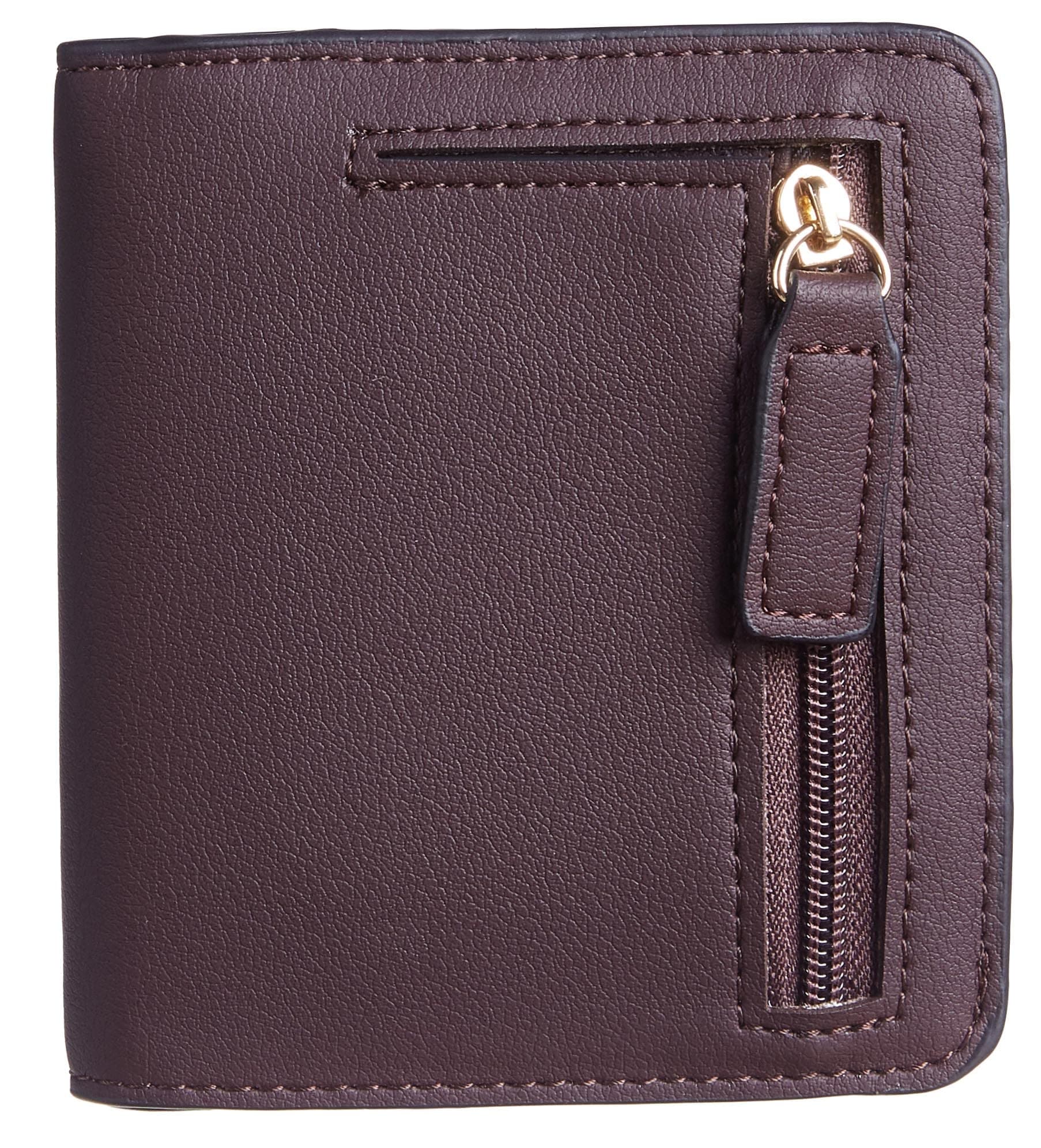 Small Wallet for Women, Slim Bifold Credit Card Holder, Compact RFID Blocking Cash Wallet, Billfolds Thin Leather Zipper Pocket, Mini Wallet Gift for Ladies Teen Girls Travel with ID Window