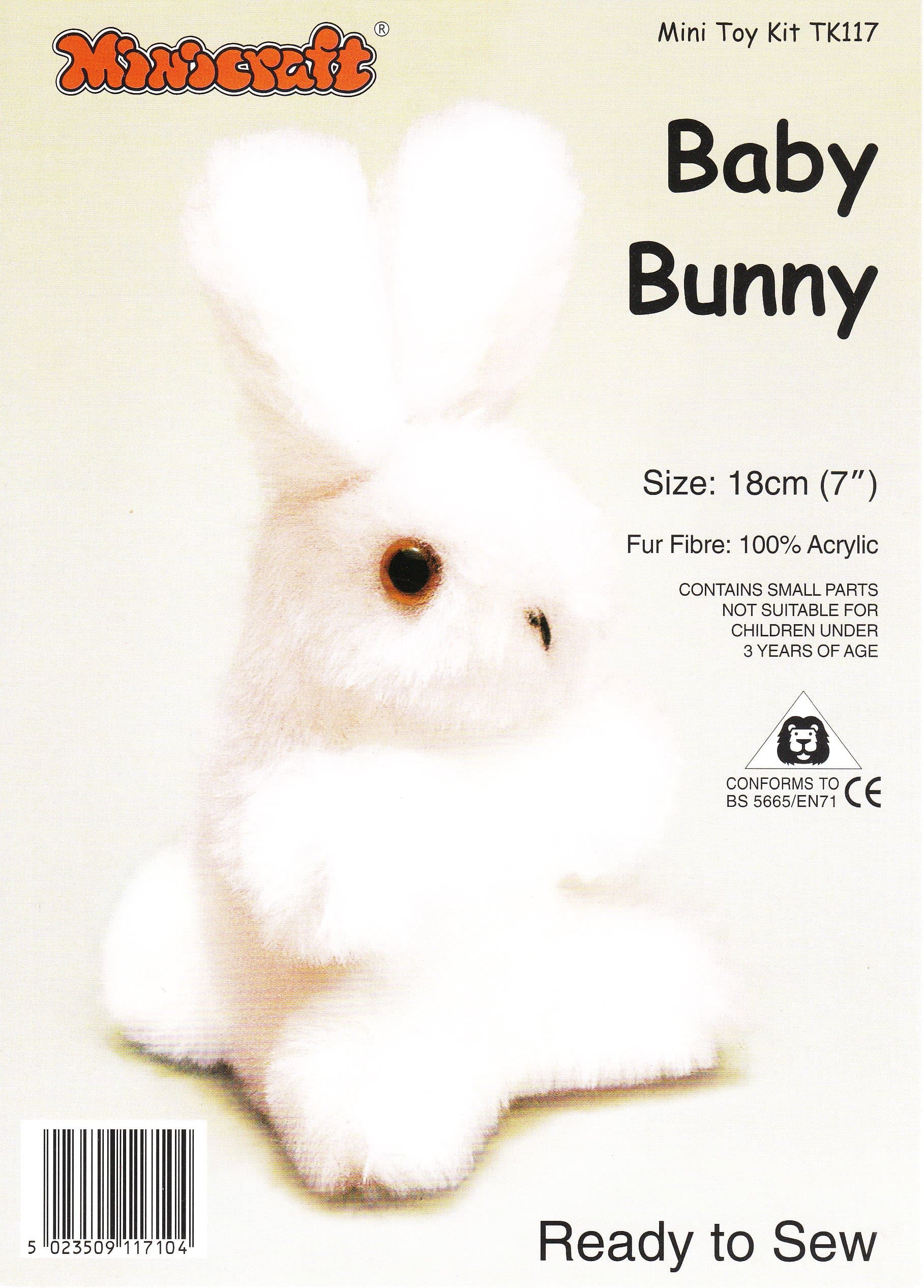 Dempsey Designs Minicraft 18 Cm Baby Bunny Kit Pink Height